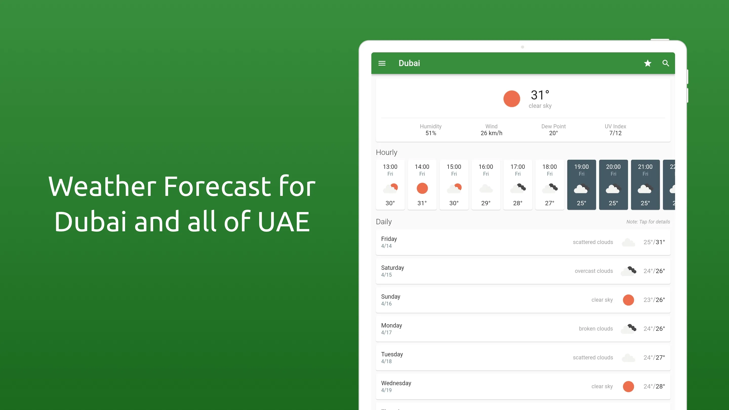 Dubai Weather - UAE Forecast | Indus Appstore | Screenshot