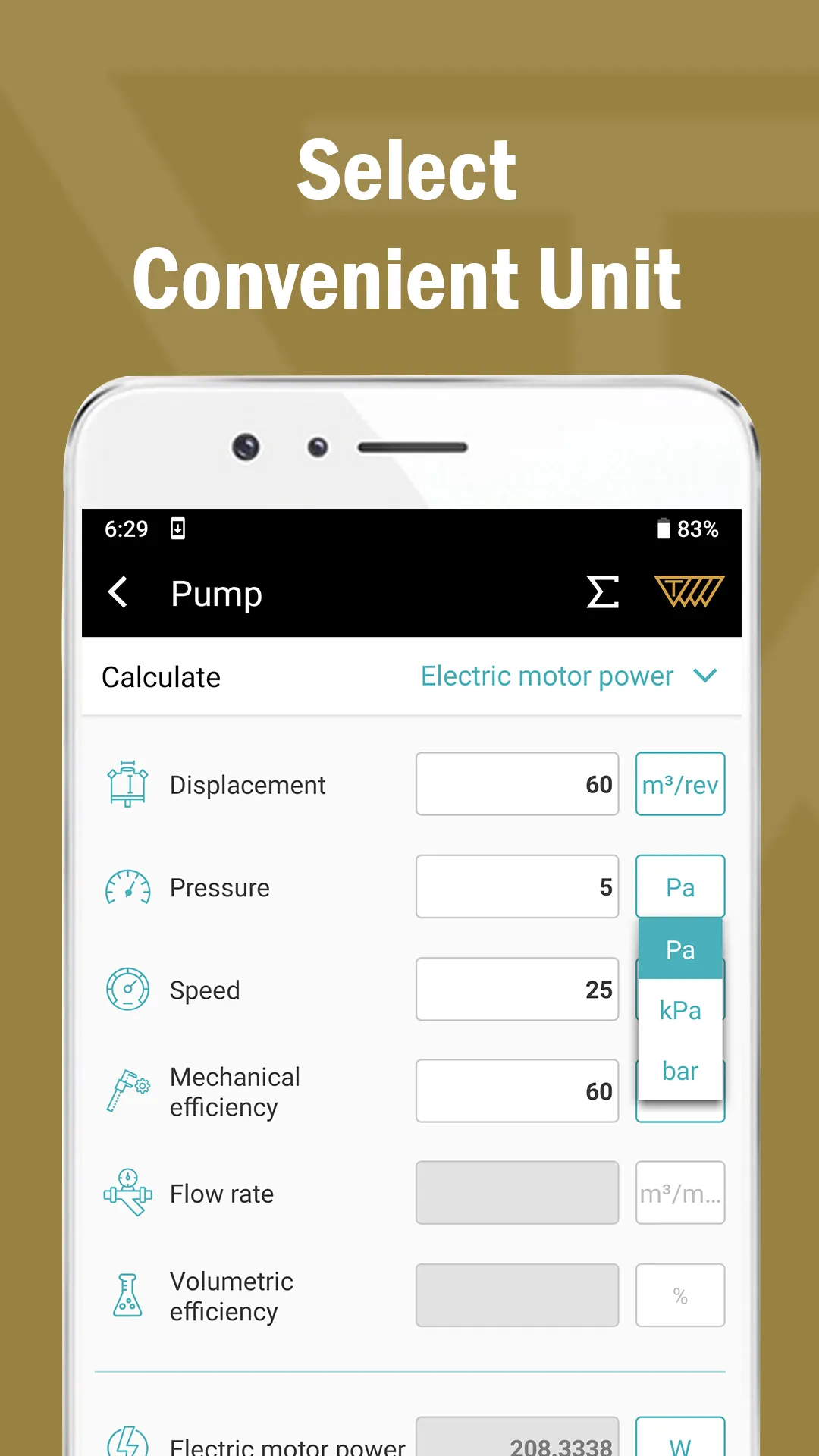 Hydraulic System Calculator | Indus Appstore | Screenshot