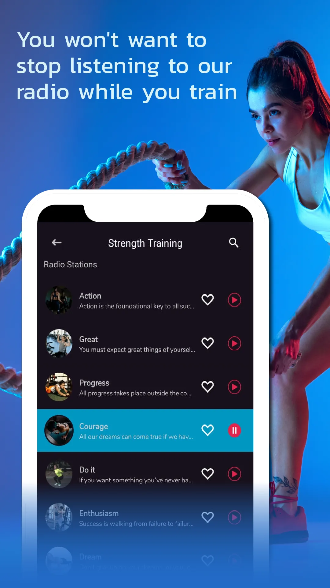 Fitness Radio | Indus Appstore | Screenshot