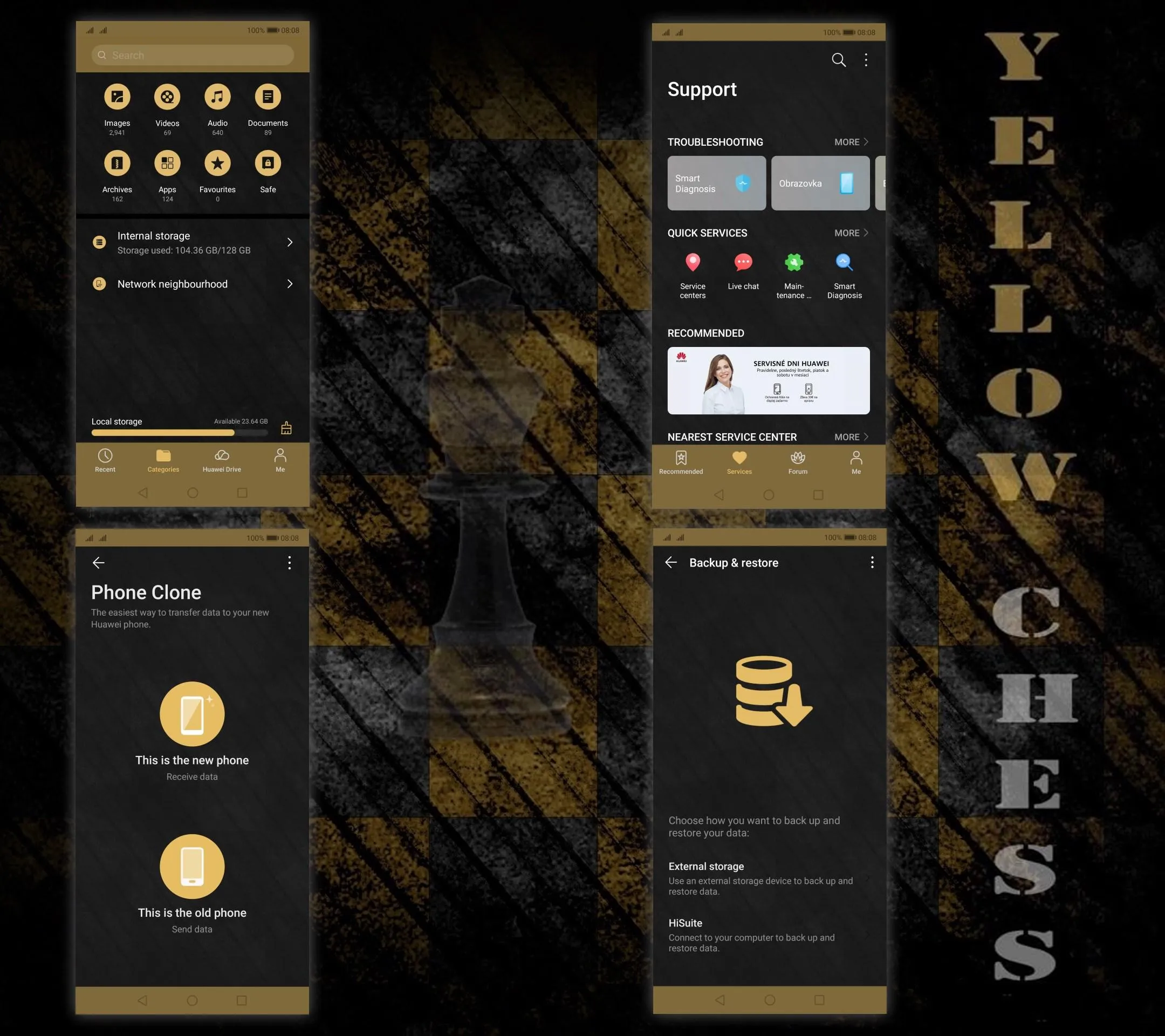 [EMUI 9.1]Yellow Chess Theme | Indus Appstore | Screenshot