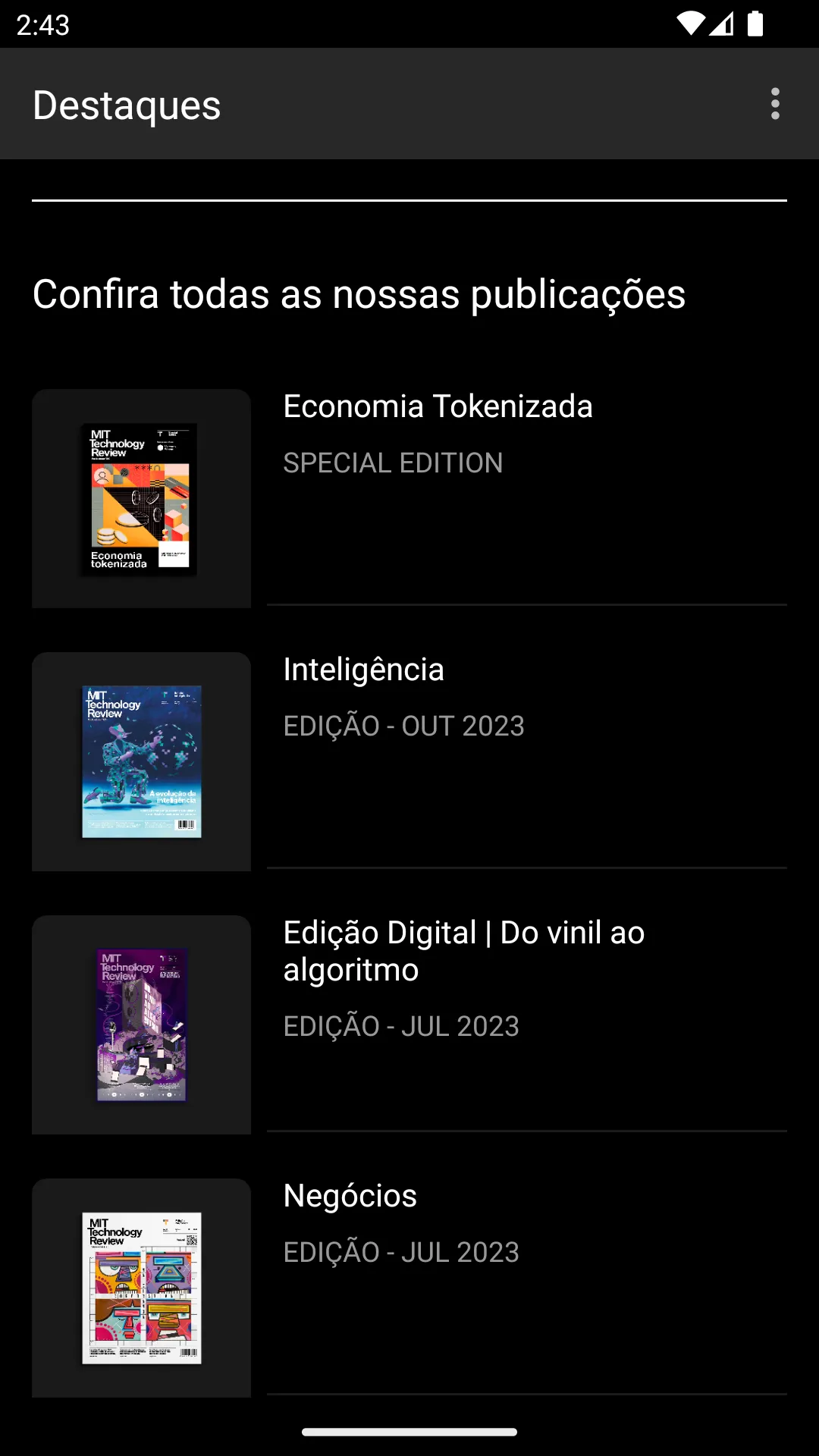 MIT Technology Review Brasil | Indus Appstore | Screenshot