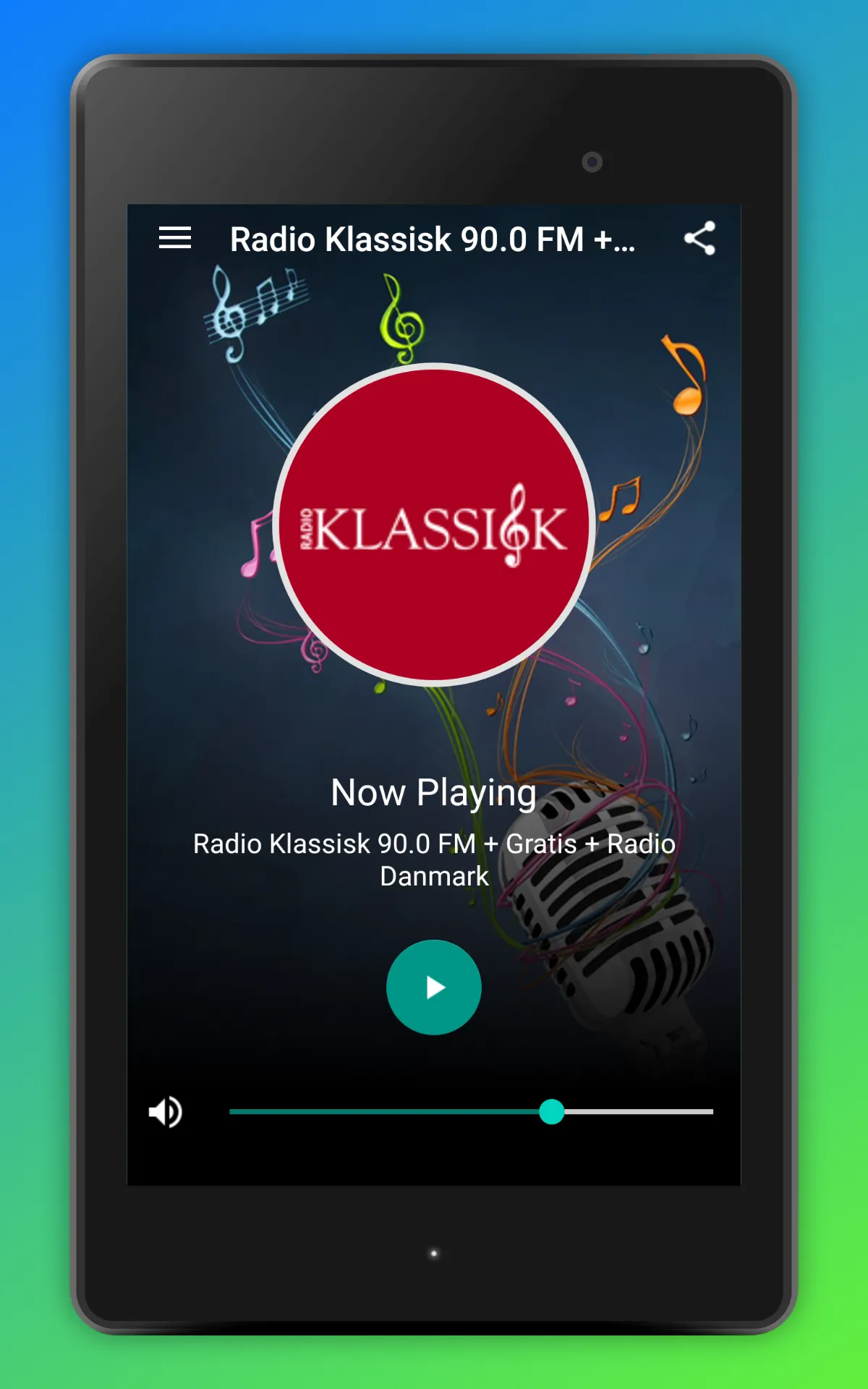 Radio Klassik FM App Danmark | Indus Appstore | Screenshot