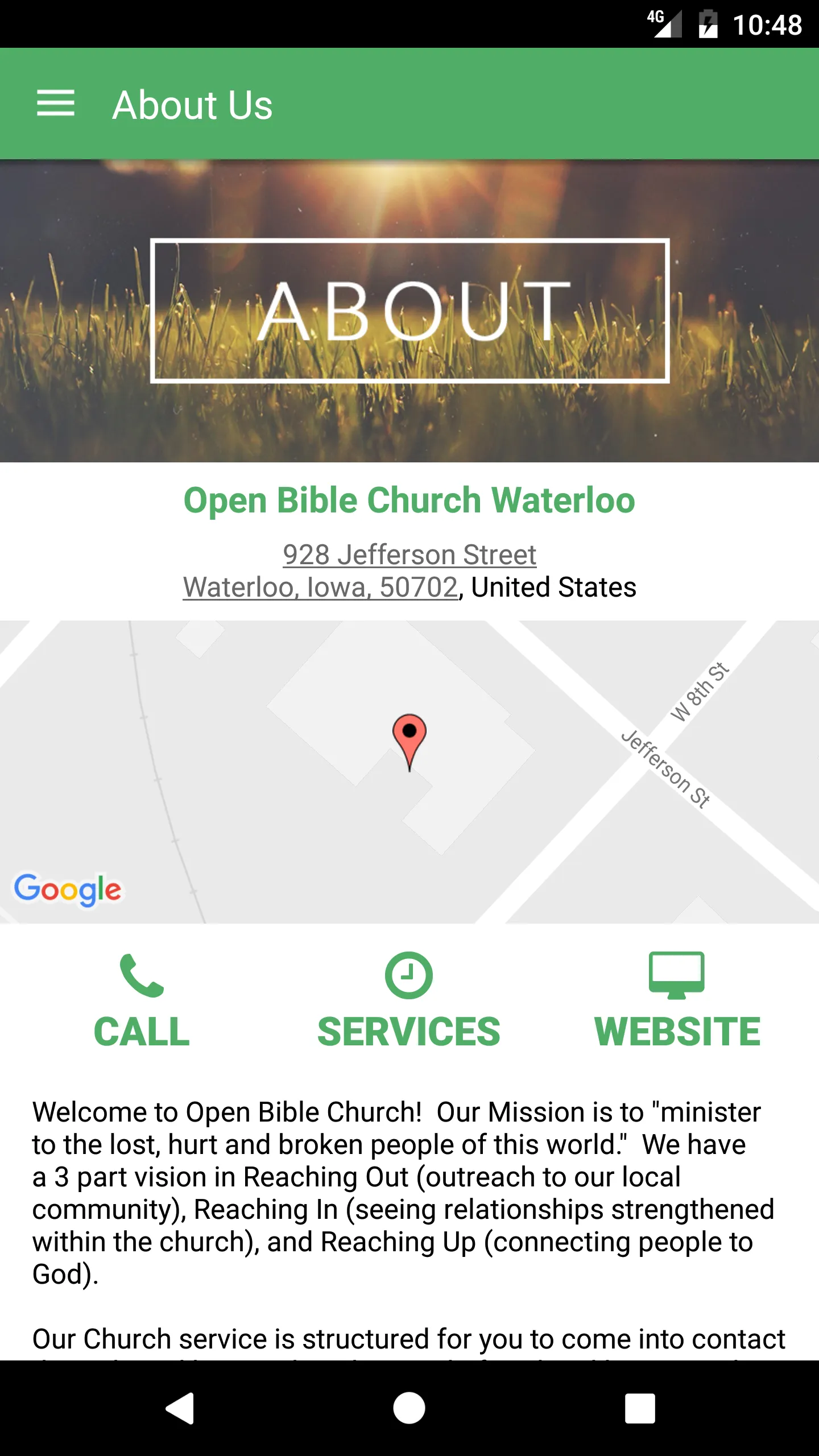 Open Bible Church Waterloo | Indus Appstore | Screenshot