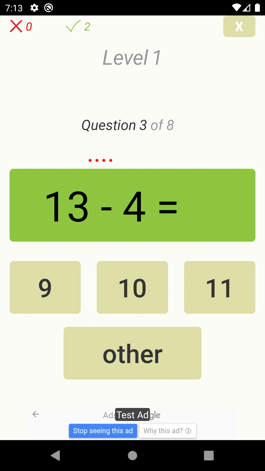 Math Counting Test (+ and -) | Indus Appstore | Screenshot