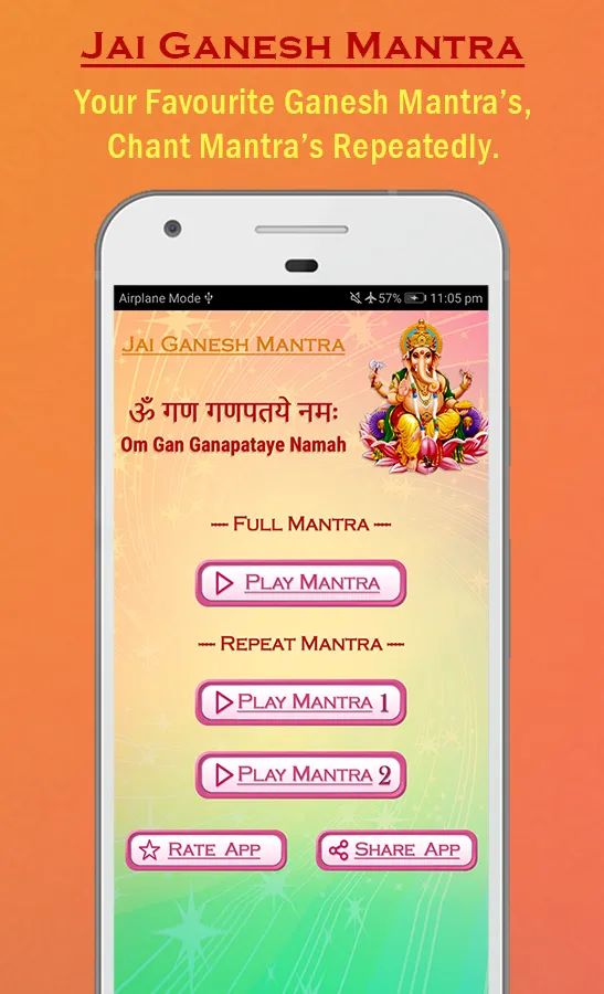 Ganesh Mantra - Om Gan Gan | Indus Appstore | Screenshot