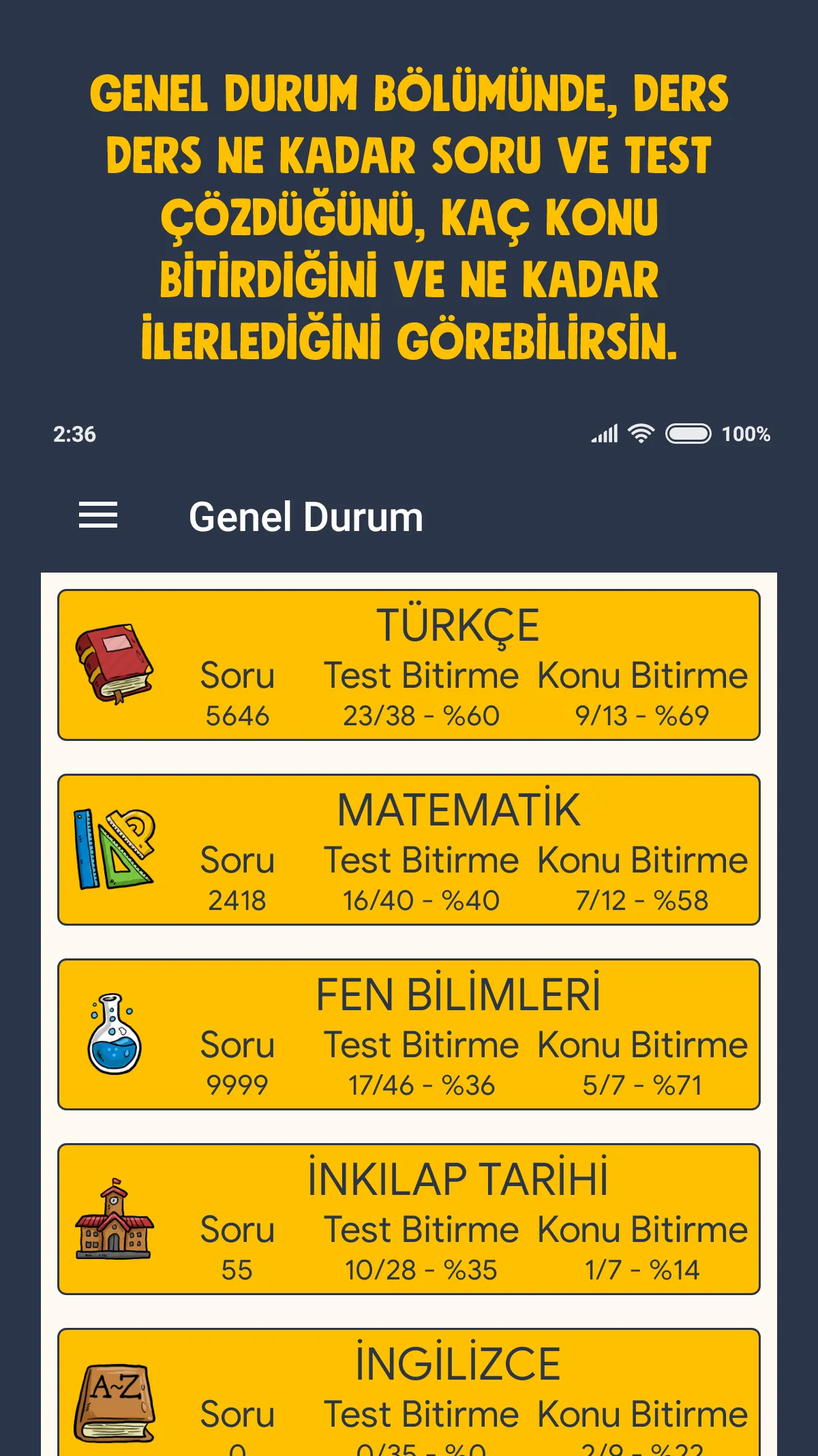 LGS Konu Takibi ve Sayaç | Indus Appstore | Screenshot