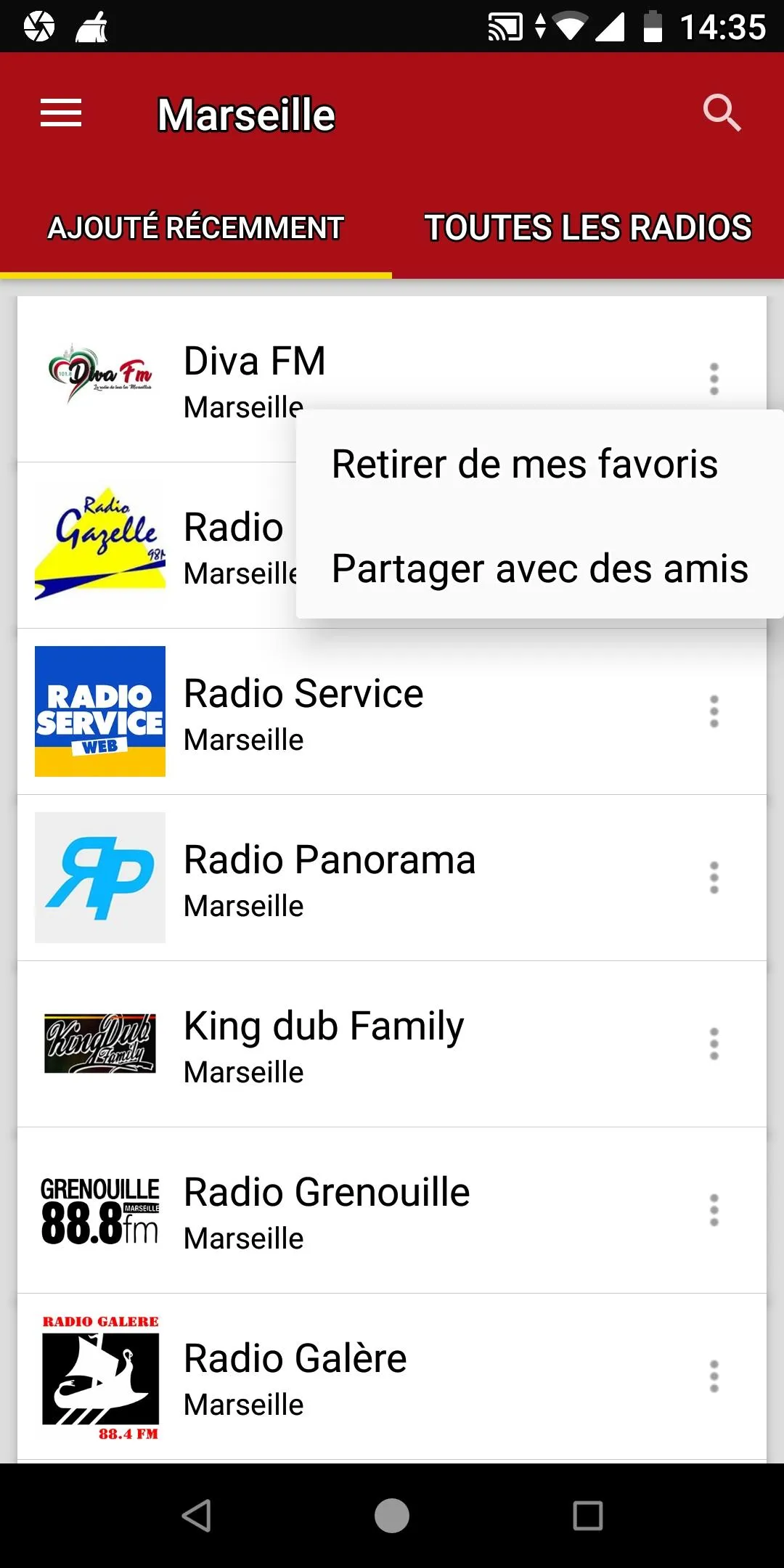 Radios de Marseille | Indus Appstore | Screenshot