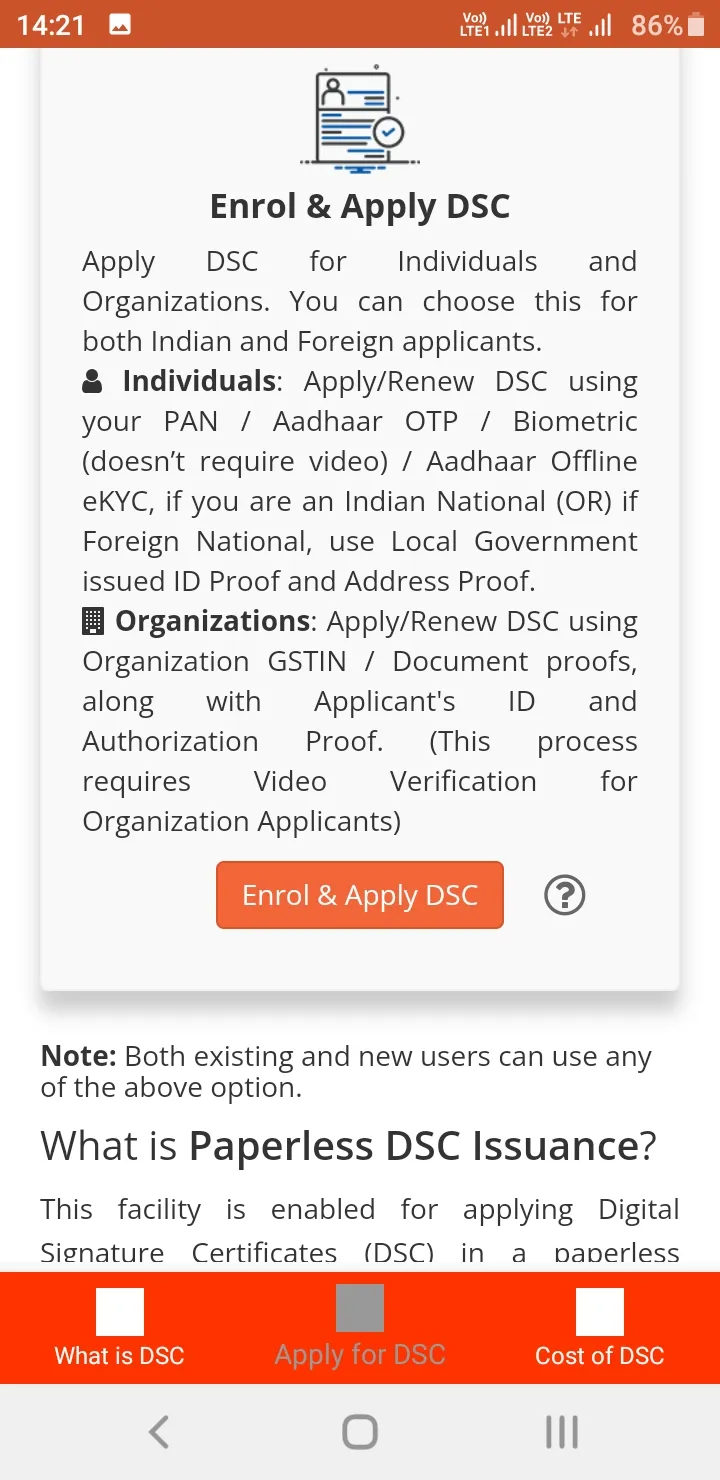 e Mudhra DSC  Application Form | Indus Appstore | Screenshot