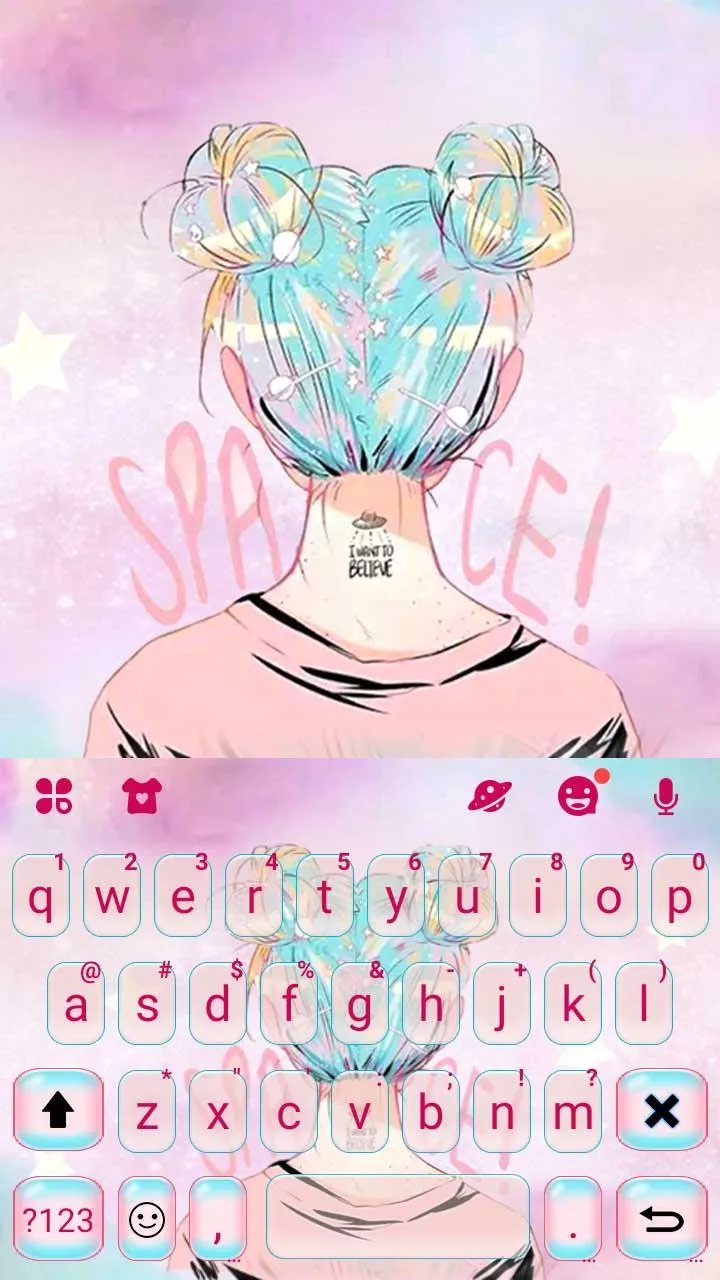 Pastel Pink Girl Keyboard Them | Indus Appstore | Screenshot