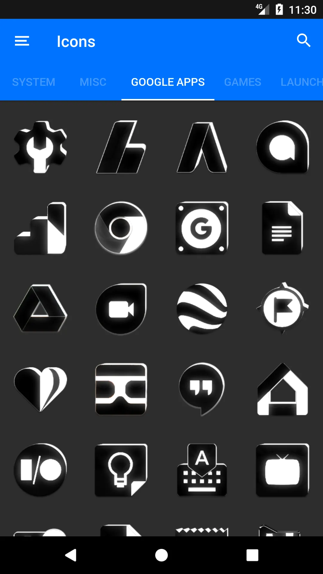 Flat Black and White Icon Pack | Indus Appstore | Screenshot