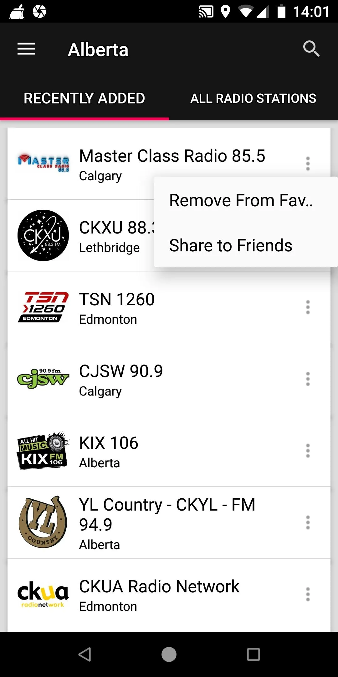 Alberta Radio Stations, Canada | Indus Appstore | Screenshot