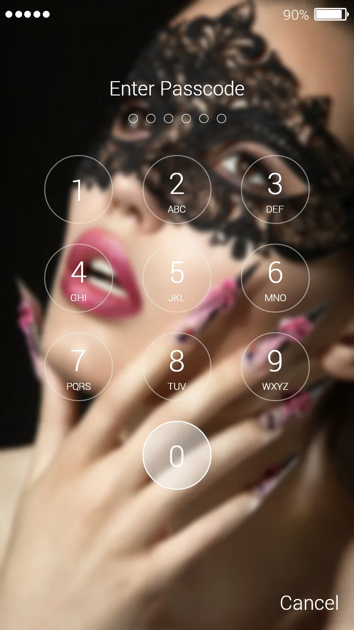 Girl in Mask Lock Screen | Indus Appstore | Screenshot