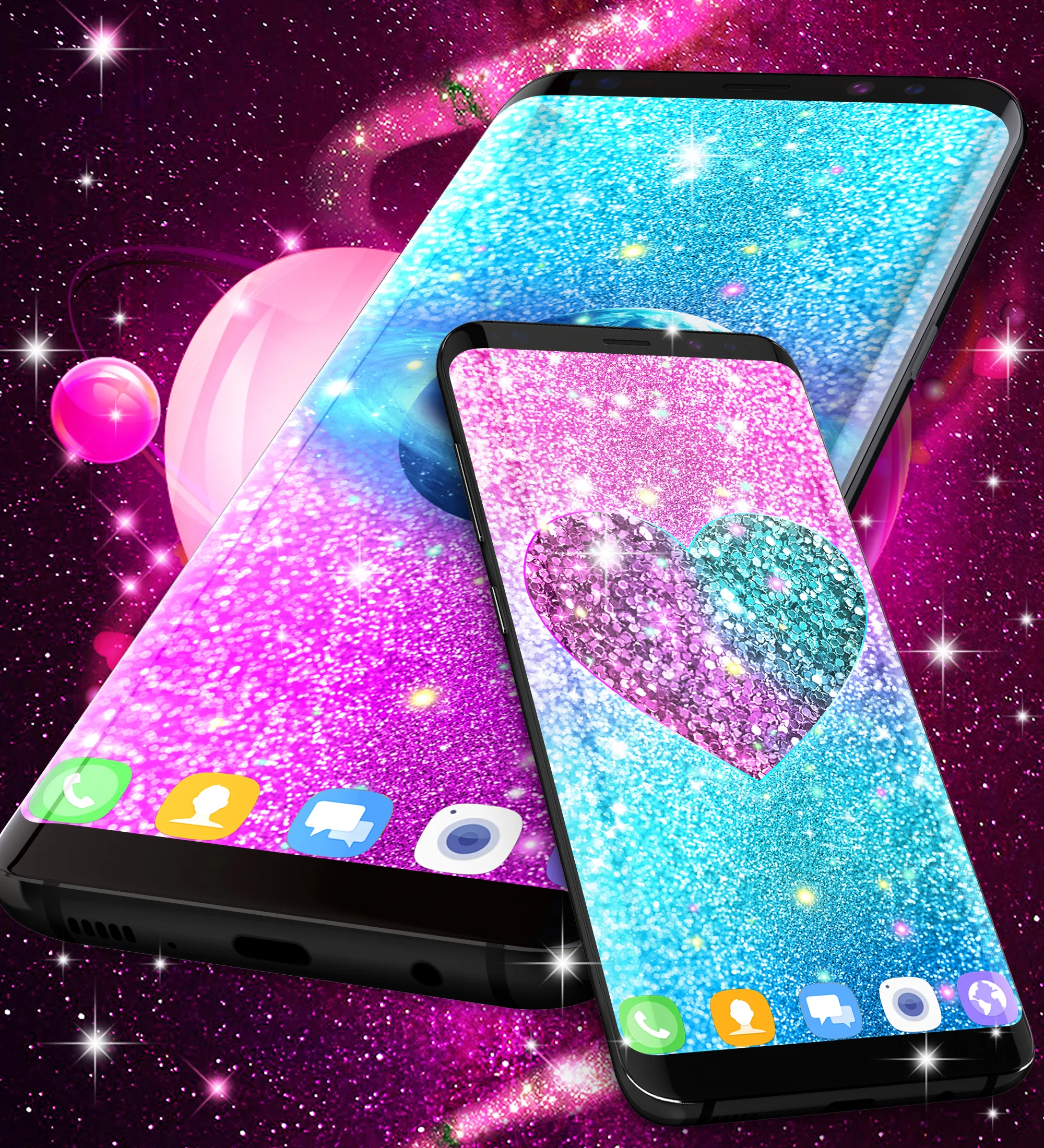 Glitter galaxy live wallpaper | Indus Appstore | Screenshot