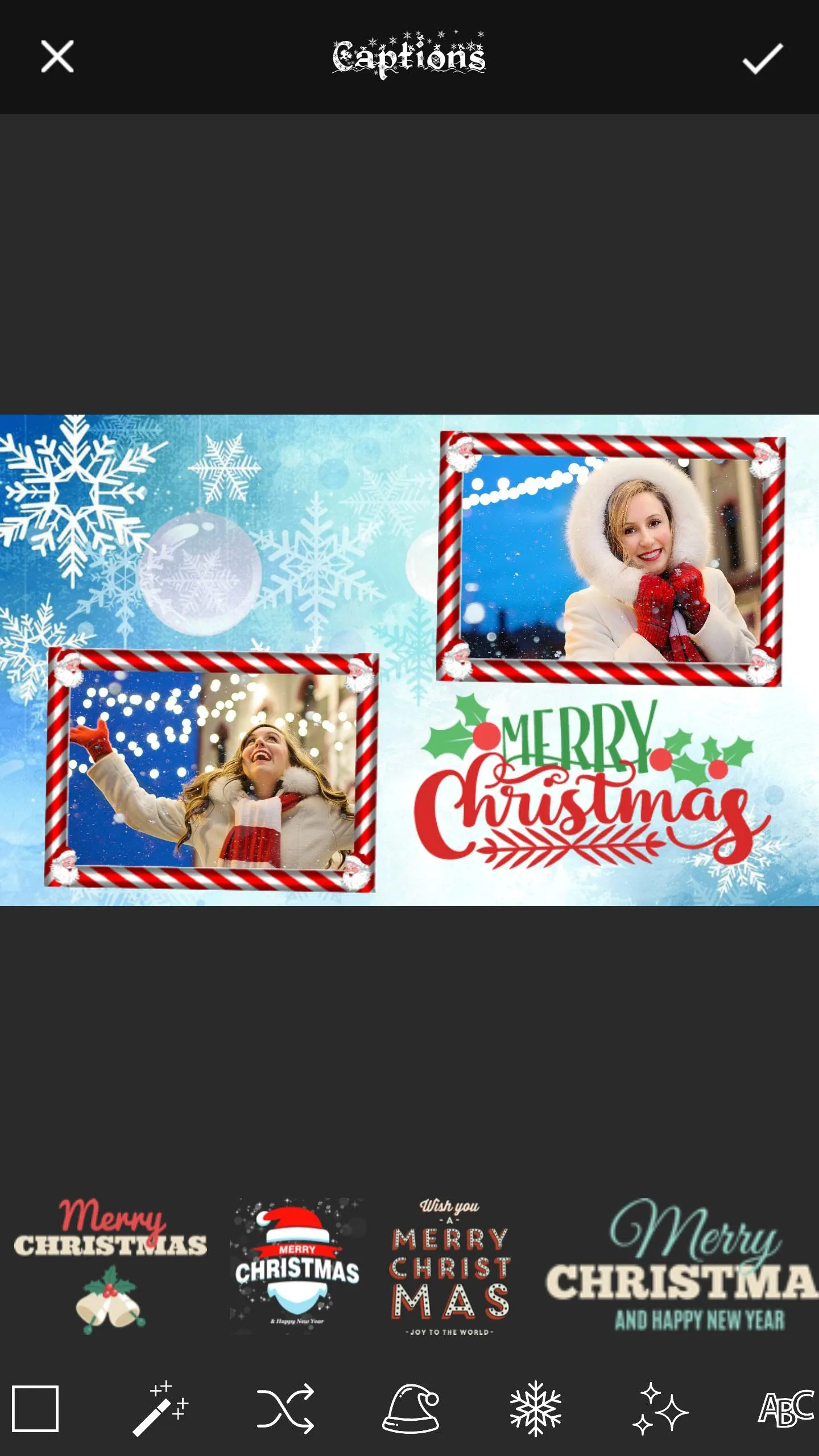 Christmas Dual Photo Frames | Indus Appstore | Screenshot