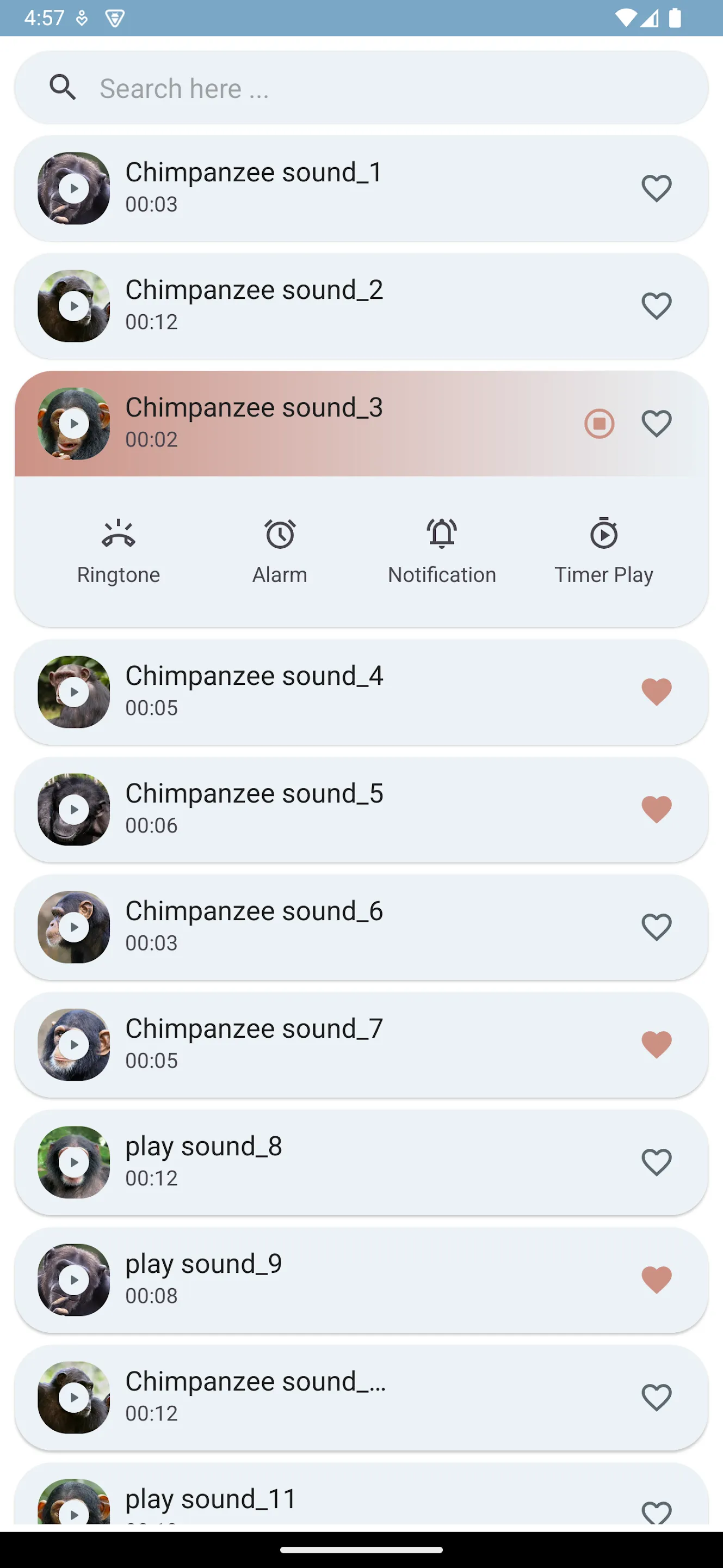 Chimpanzee sounds | Indus Appstore | Screenshot