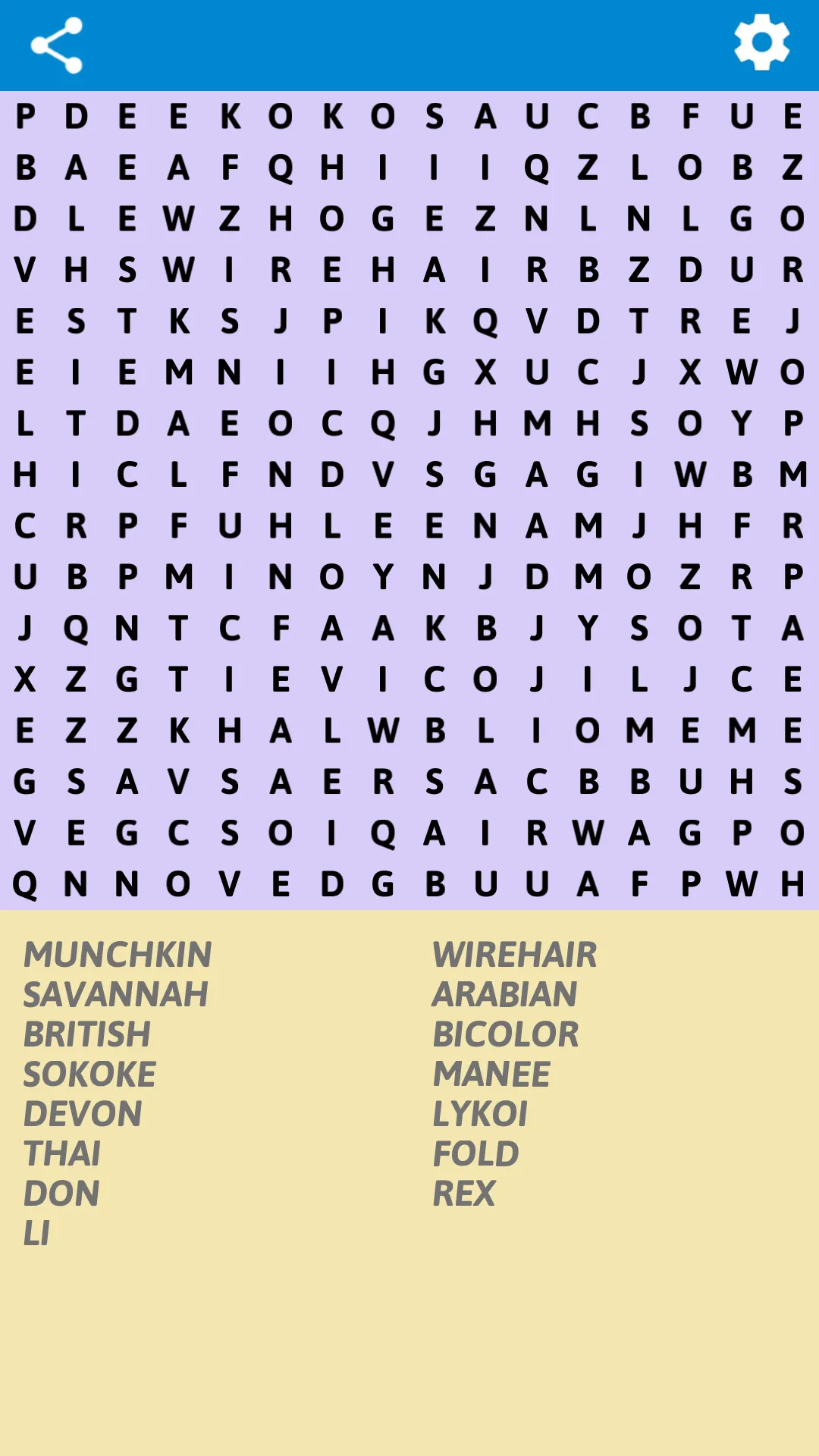 Cats Word Search | Indus Appstore | Screenshot