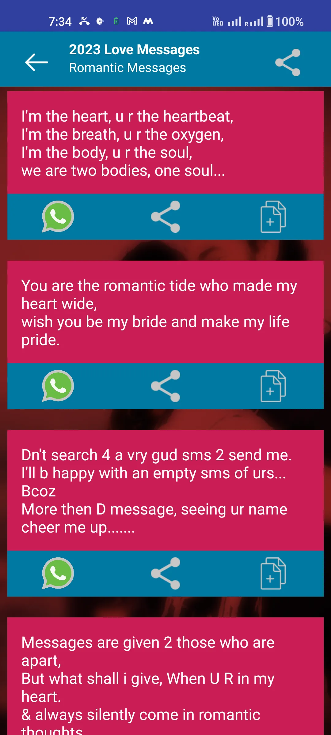 2023 Love Message 10000+ | Indus Appstore | Screenshot