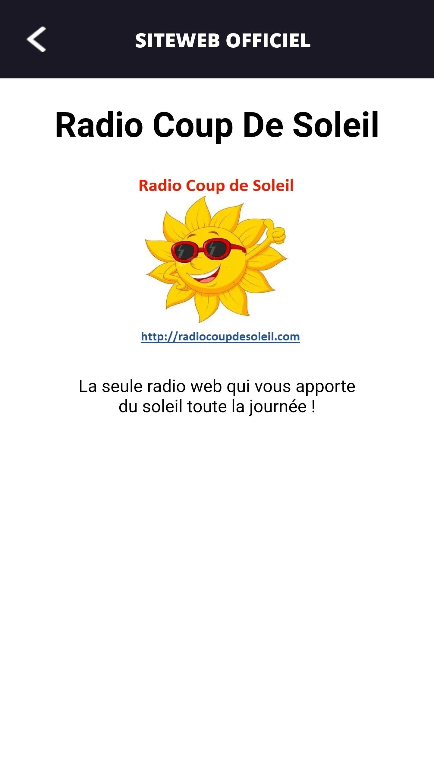 Radio Coup De Soleil | Indus Appstore | Screenshot