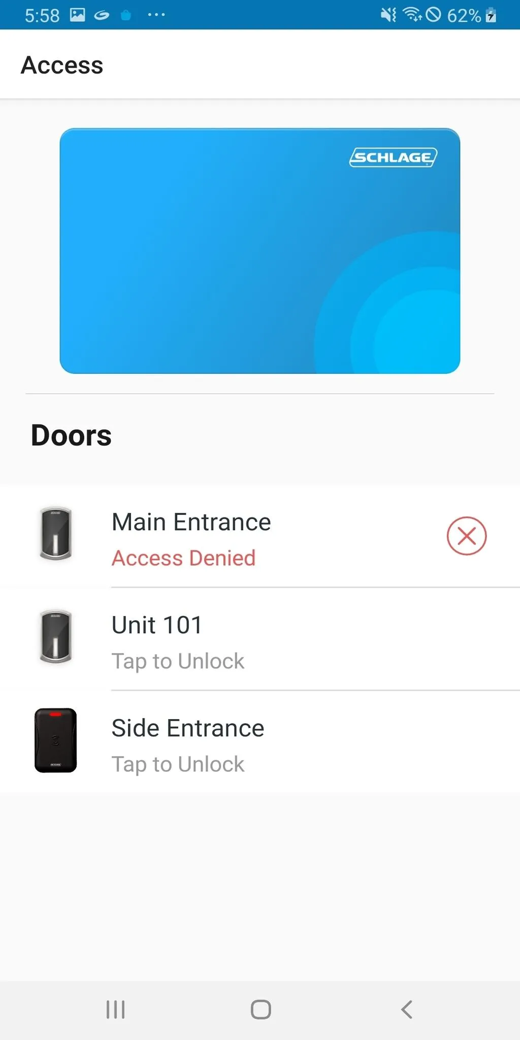 Schlage Mobile Access | Indus Appstore | Screenshot