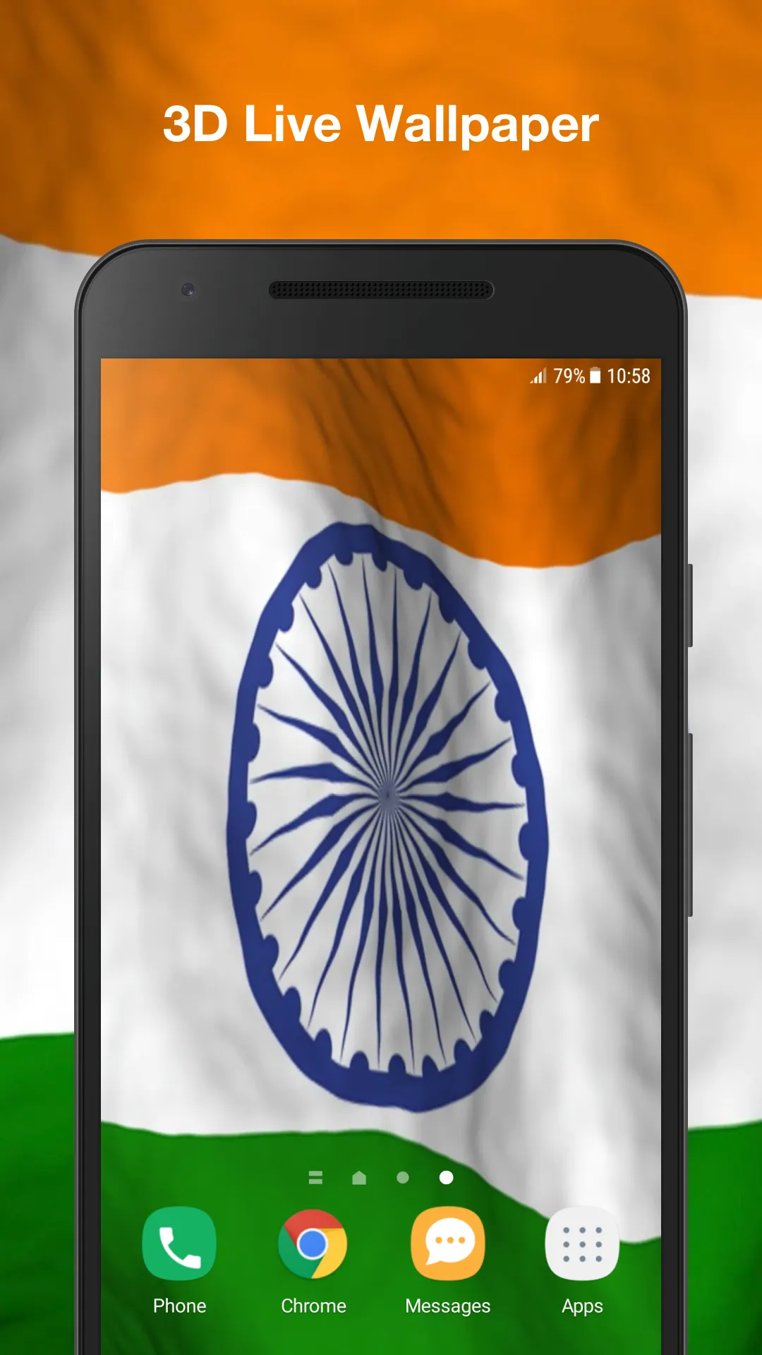 3d India Flag Live Wallpaper | Indus Appstore | Screenshot