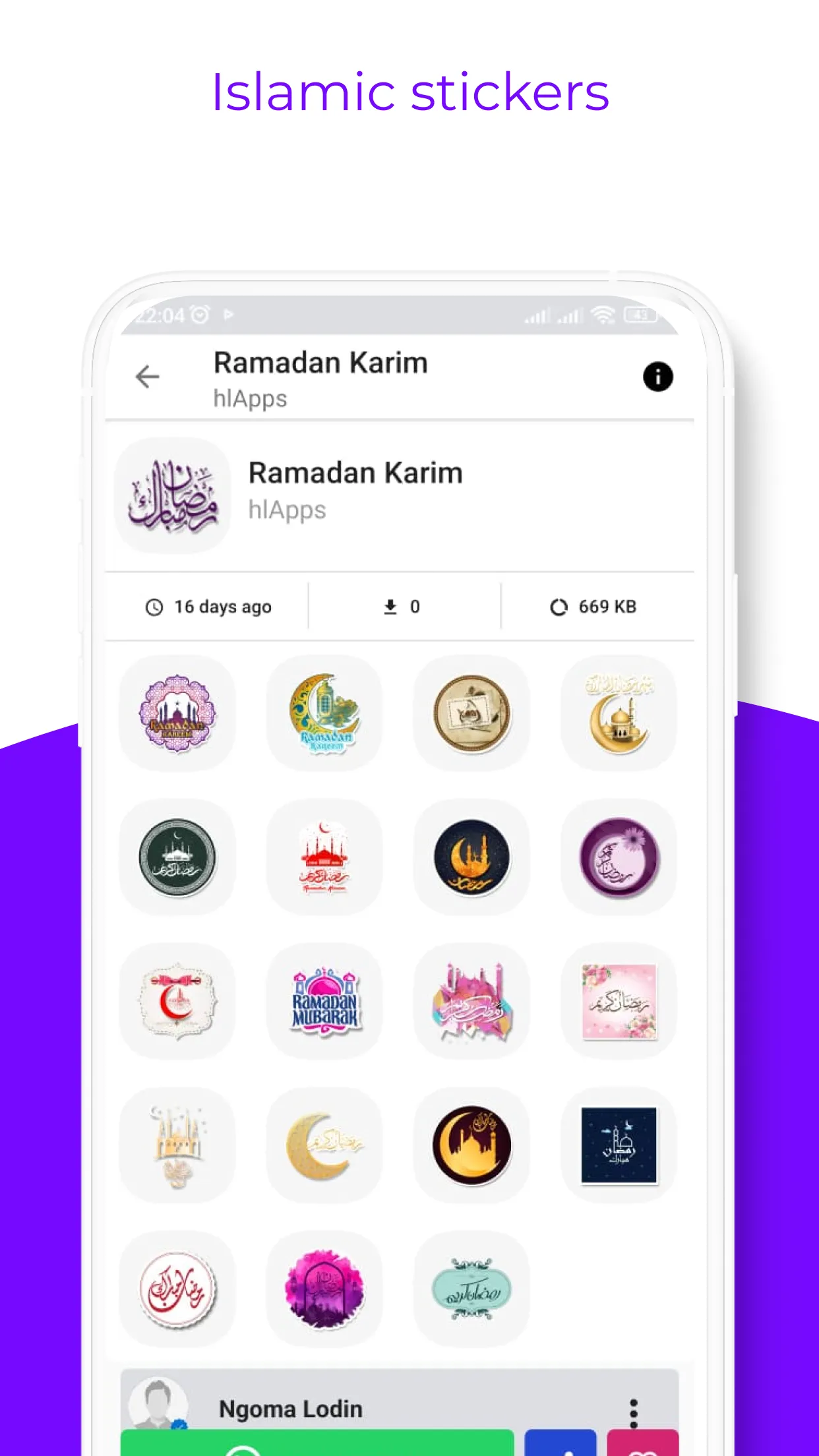 Islamic Stickers App | Indus Appstore | Screenshot