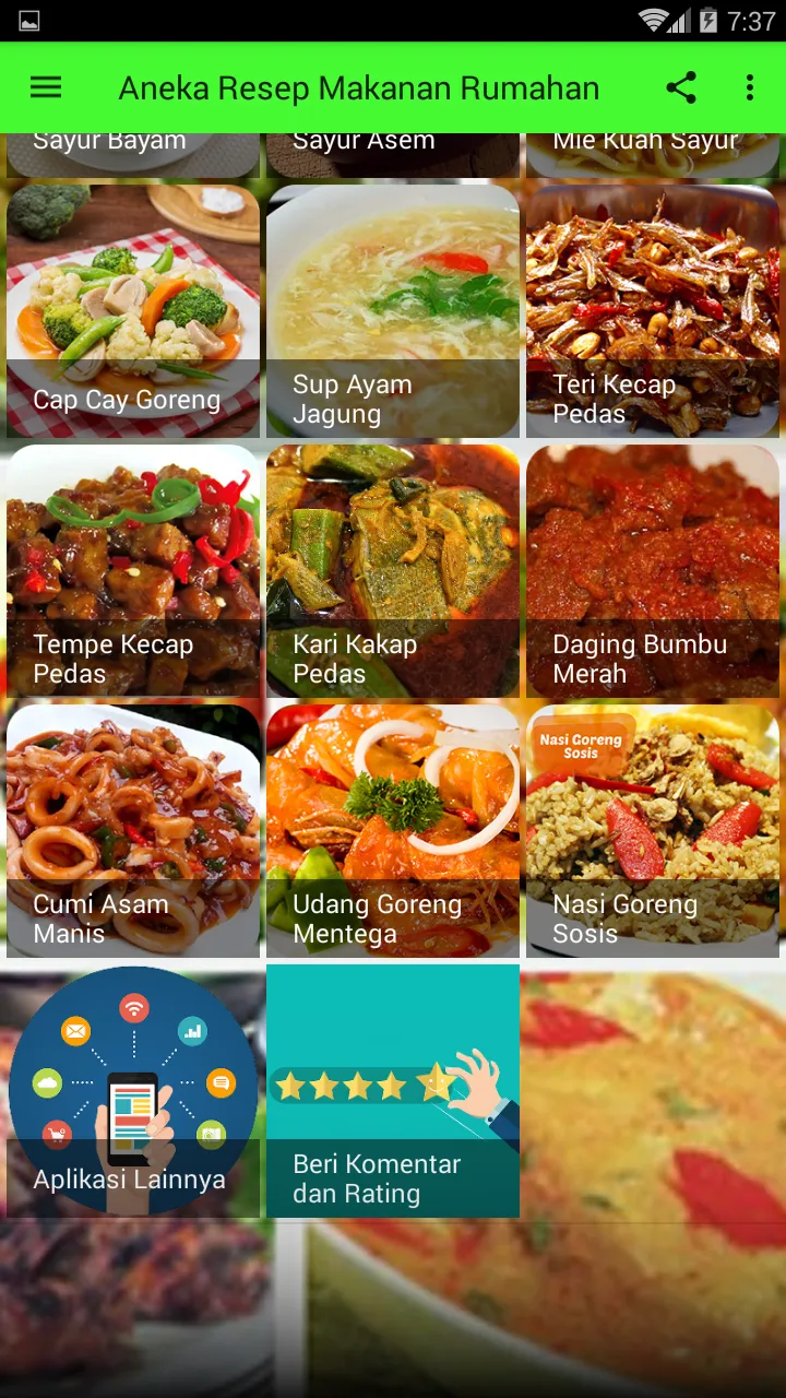 Aneka Resep Makanan Rumahan | Indus Appstore | Screenshot