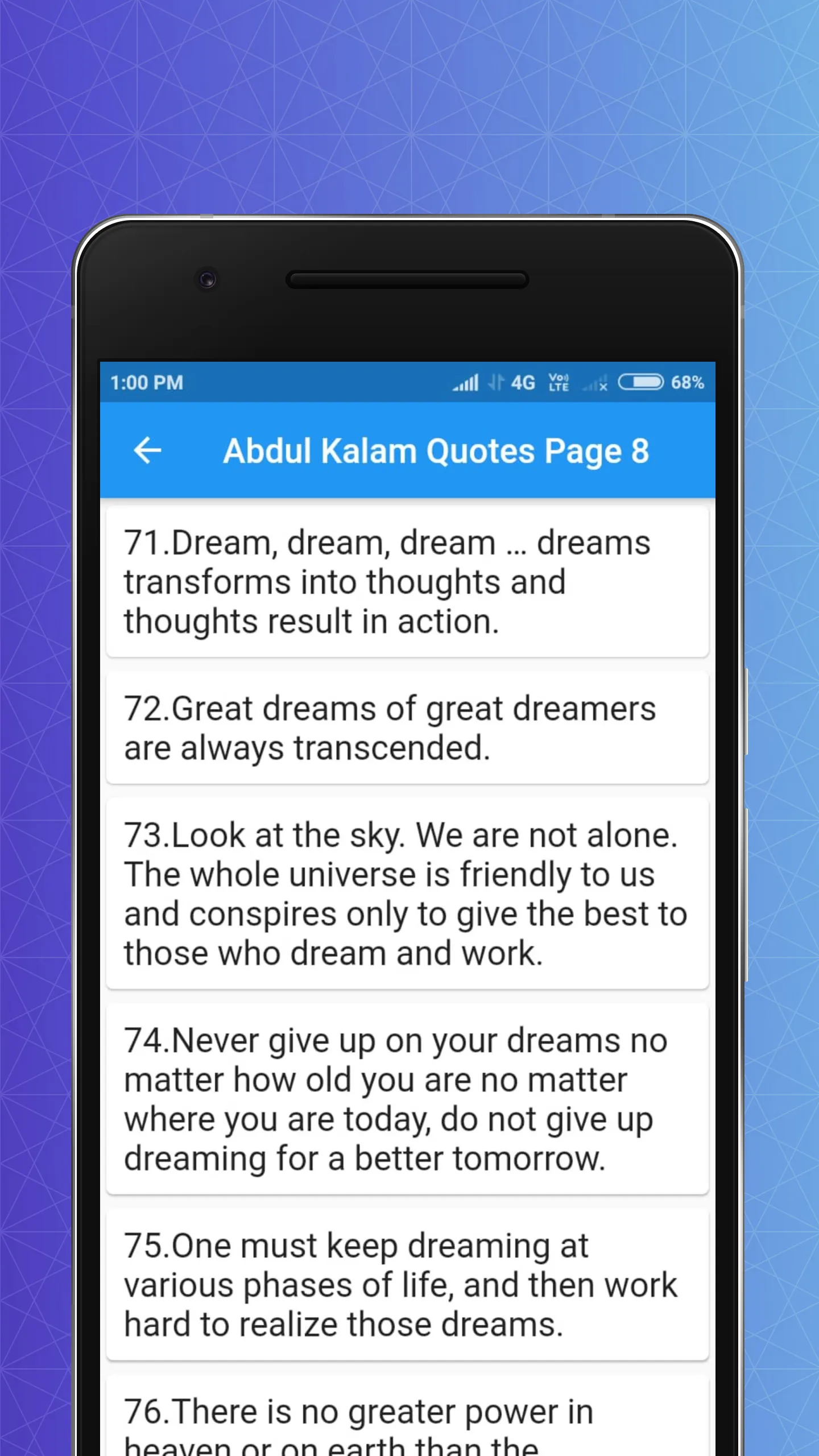 APJ Abdul Kalam Quotes | Indus Appstore | Screenshot