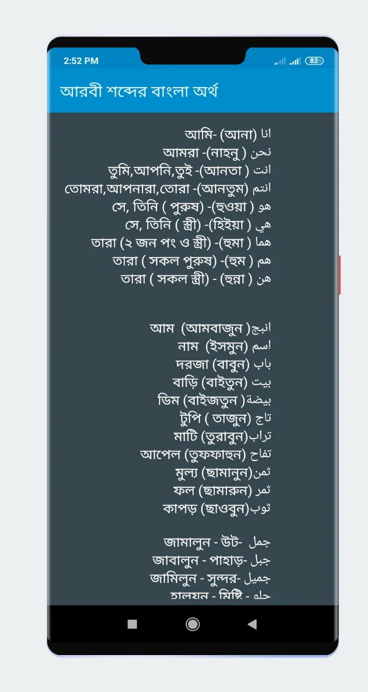 আরবি শব্দের বাংলা অর্থ | Indus Appstore | Screenshot