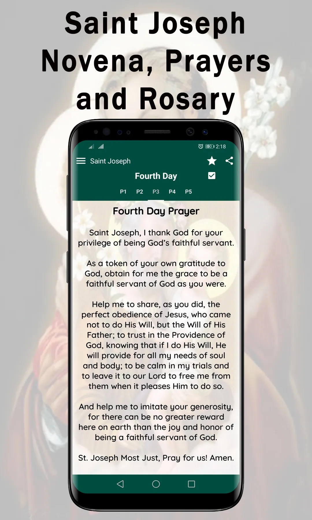 Novena To St. Joseph, Prayers | Indus Appstore | Screenshot