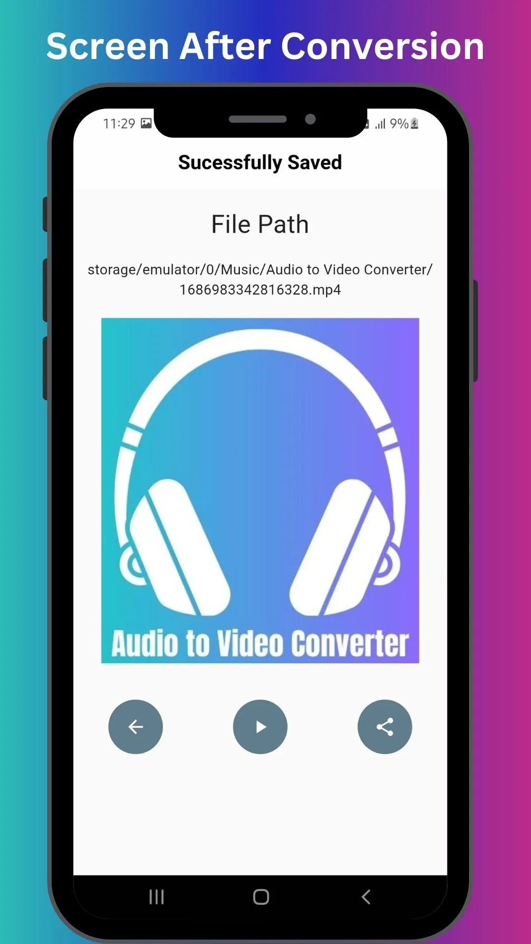 Audio to Video Converter | Indus Appstore | Screenshot