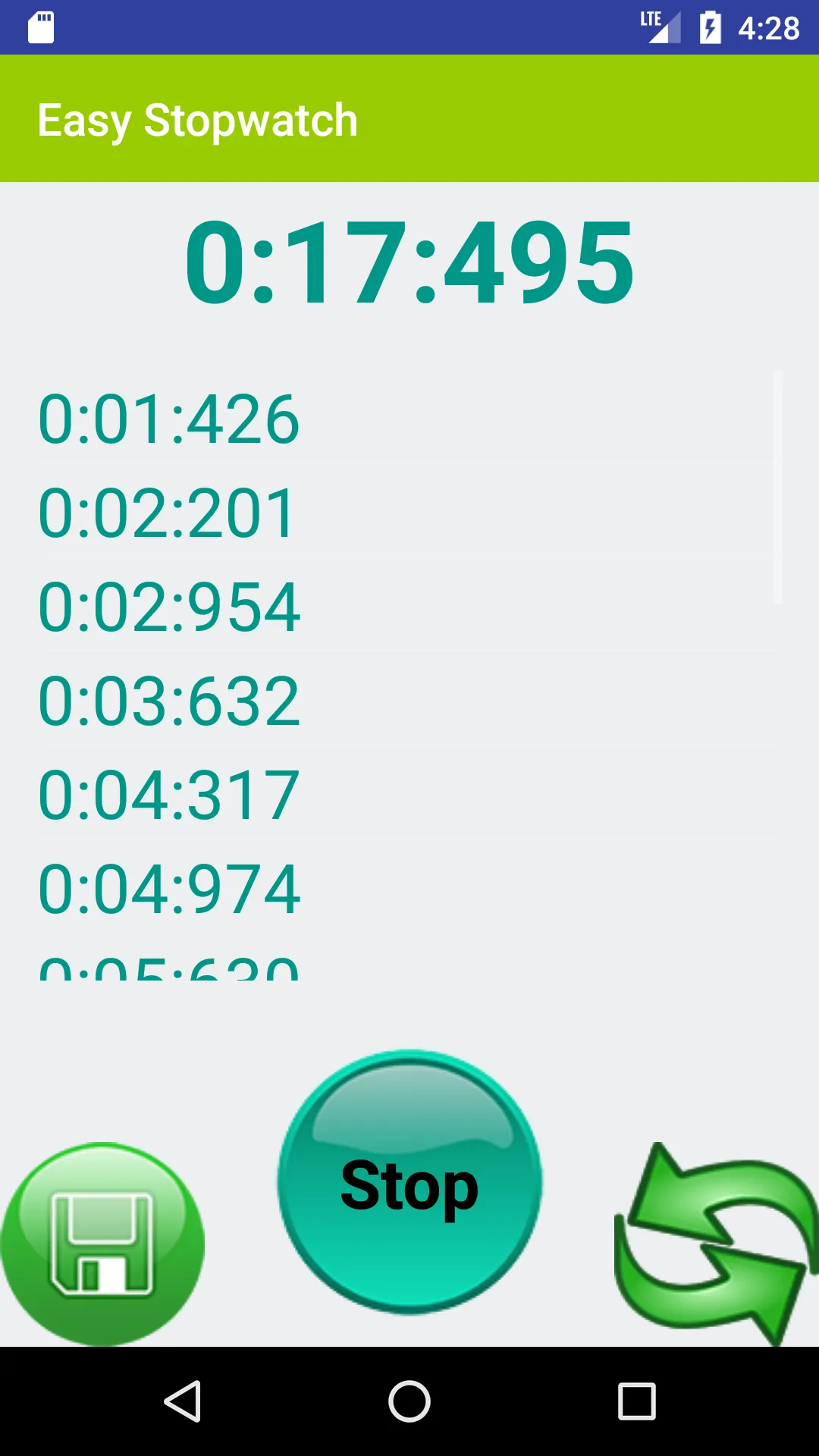 Easy Stopwatch and Countdown T | Indus Appstore | Screenshot