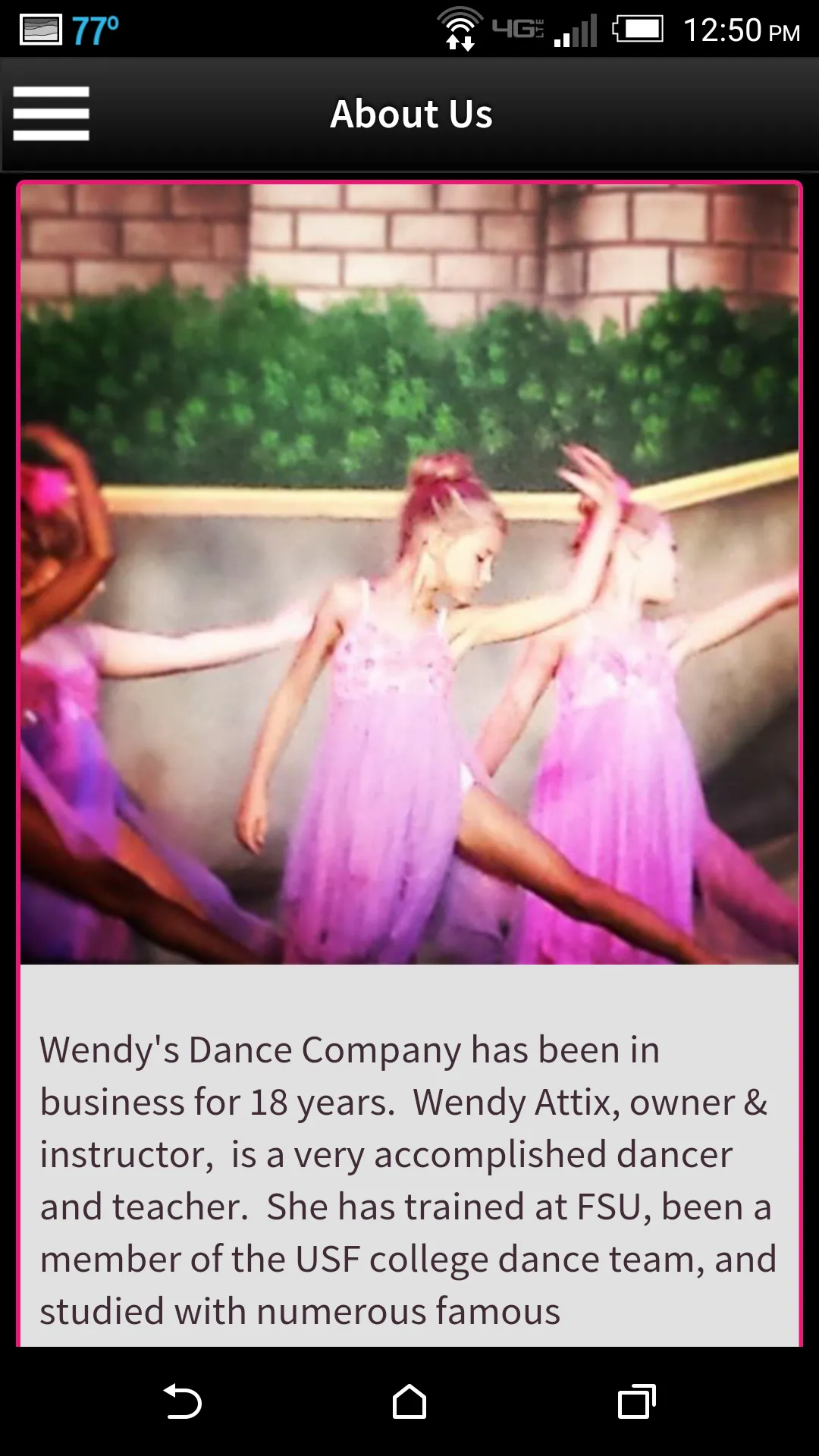 Wendy's Dance Company | Indus Appstore | Screenshot