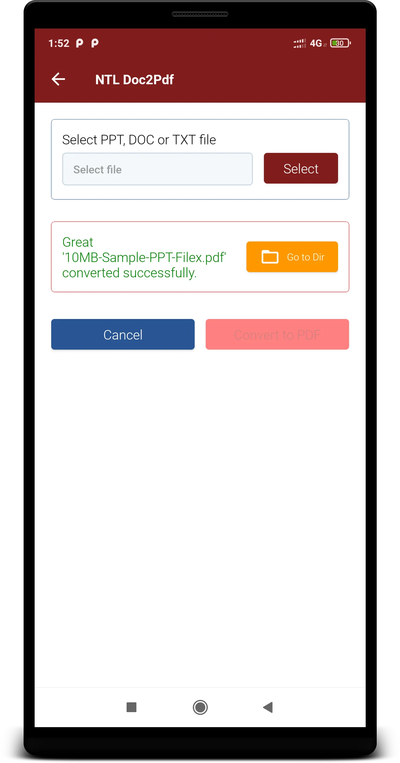 Doc2Pdf - Doc to PDF Converter | Indus Appstore | Screenshot