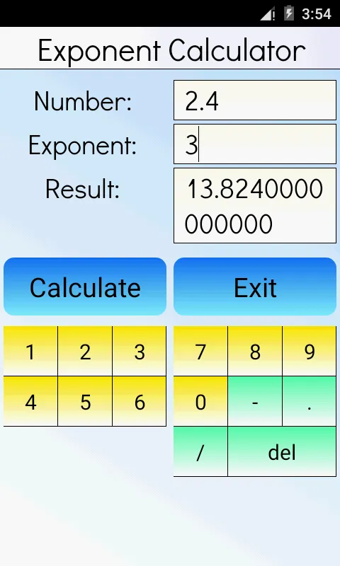 Exponent Calculator | Indus Appstore | Screenshot