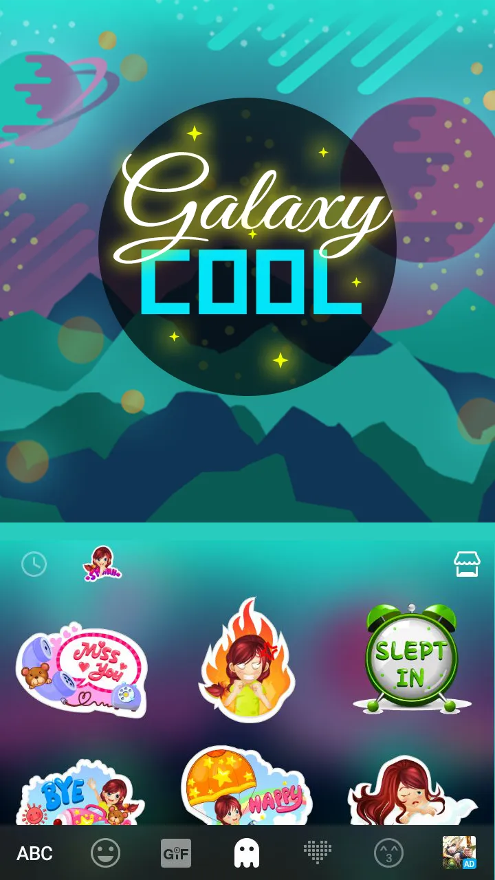 Galaxy Cool Kika Keyboard | Indus Appstore | Screenshot