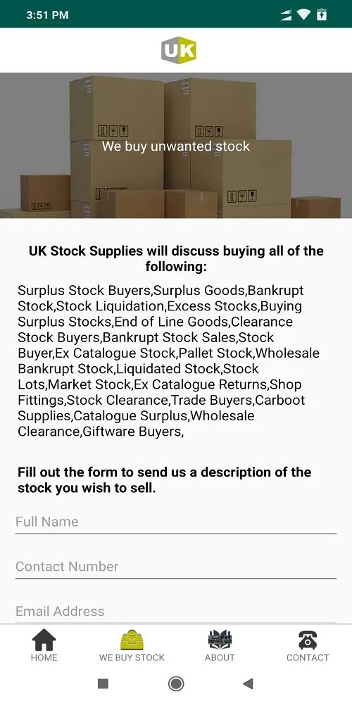 UK Stock Supplies | Indus Appstore | Screenshot