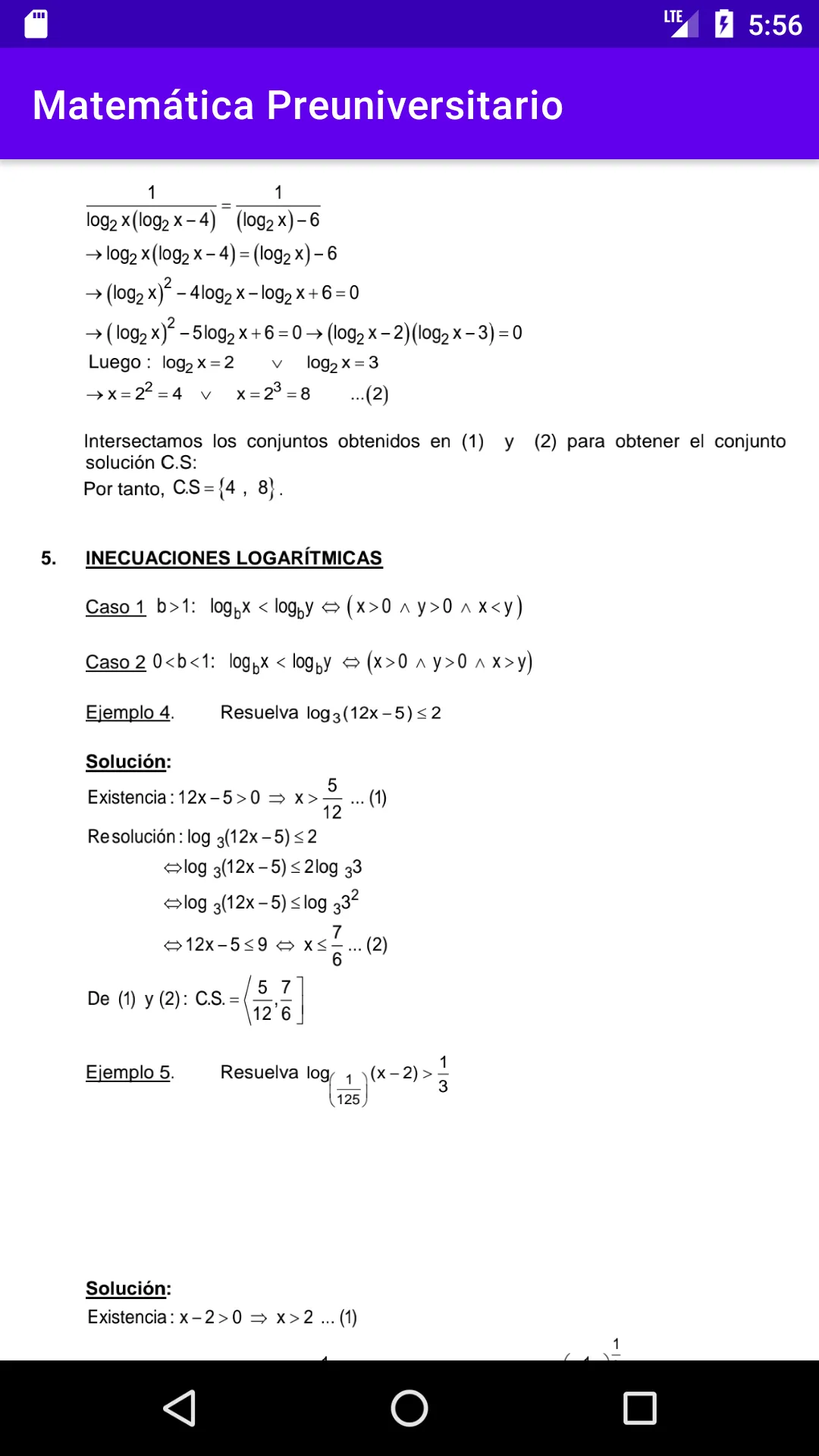 Matemática Preuniversitario | Indus Appstore | Screenshot