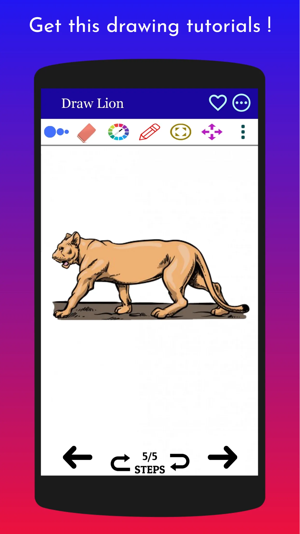 How to Draw Lion Step by Step | Indus Appstore | Screenshot