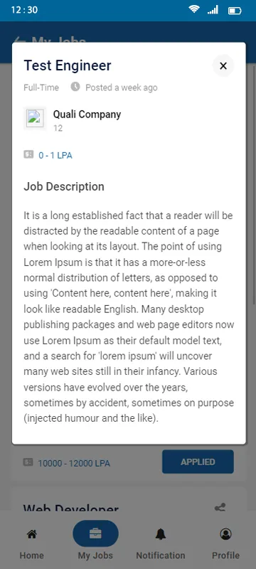 Ayud Jobs Go Test It | Indus Appstore | Screenshot