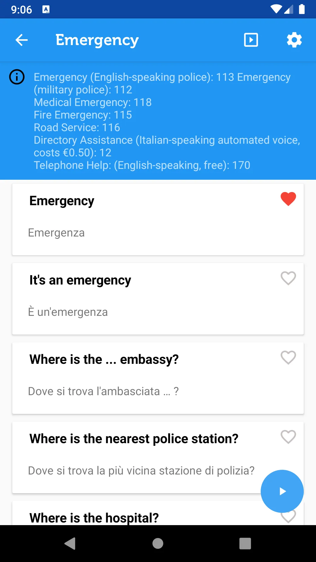 Learn Italian Phrasebook | Indus Appstore | Screenshot