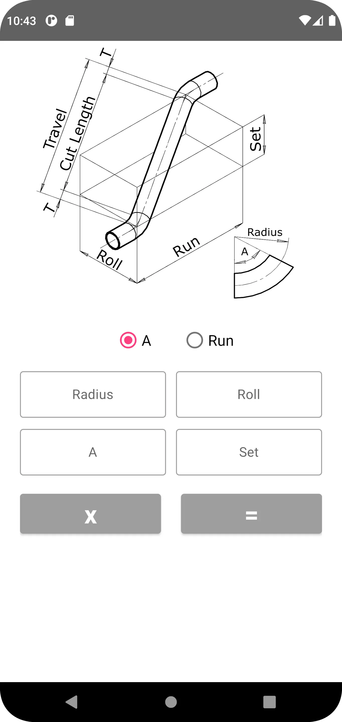 Offset Pipe calculator | Indus Appstore | Screenshot