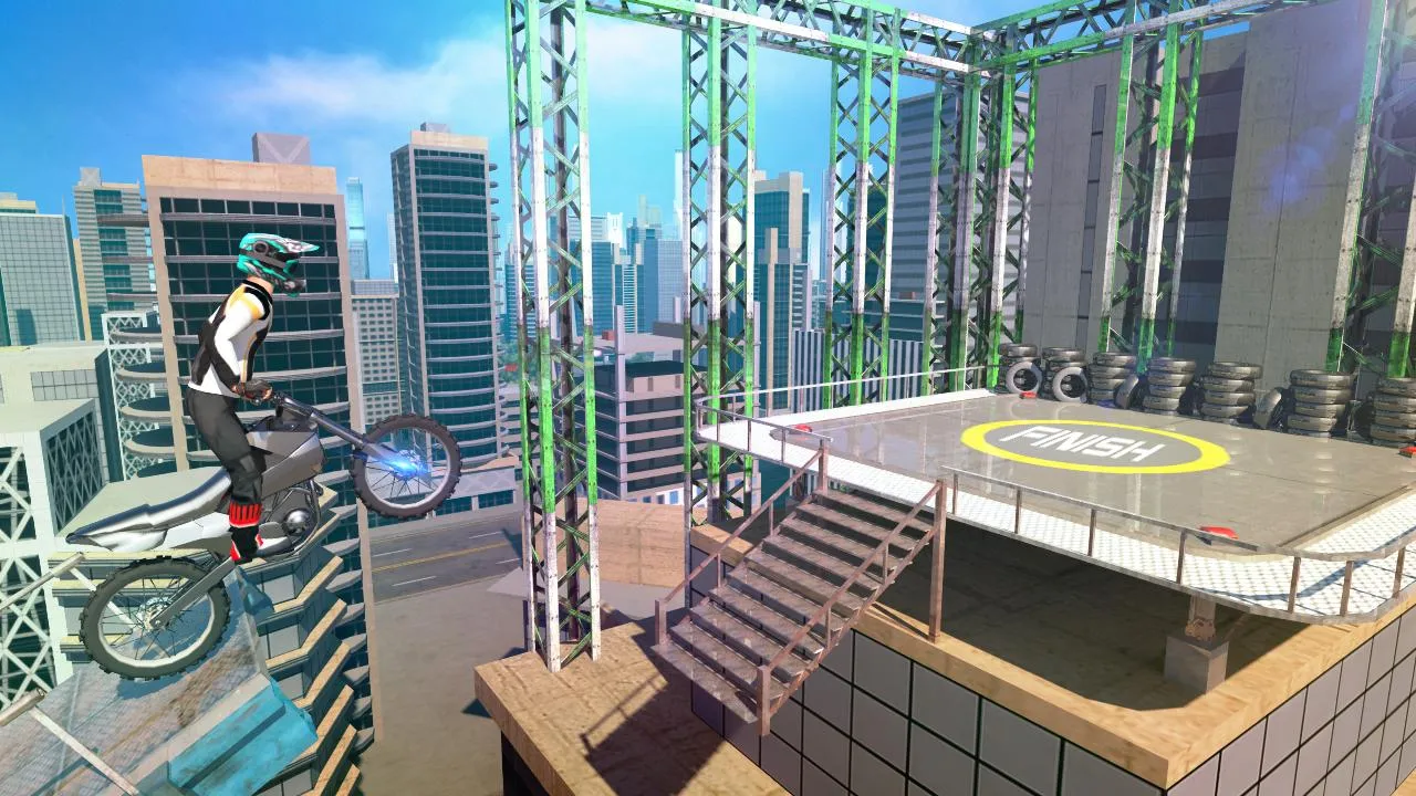 Bike Stunts 3D - Rooftop Chall | Indus Appstore | Screenshot