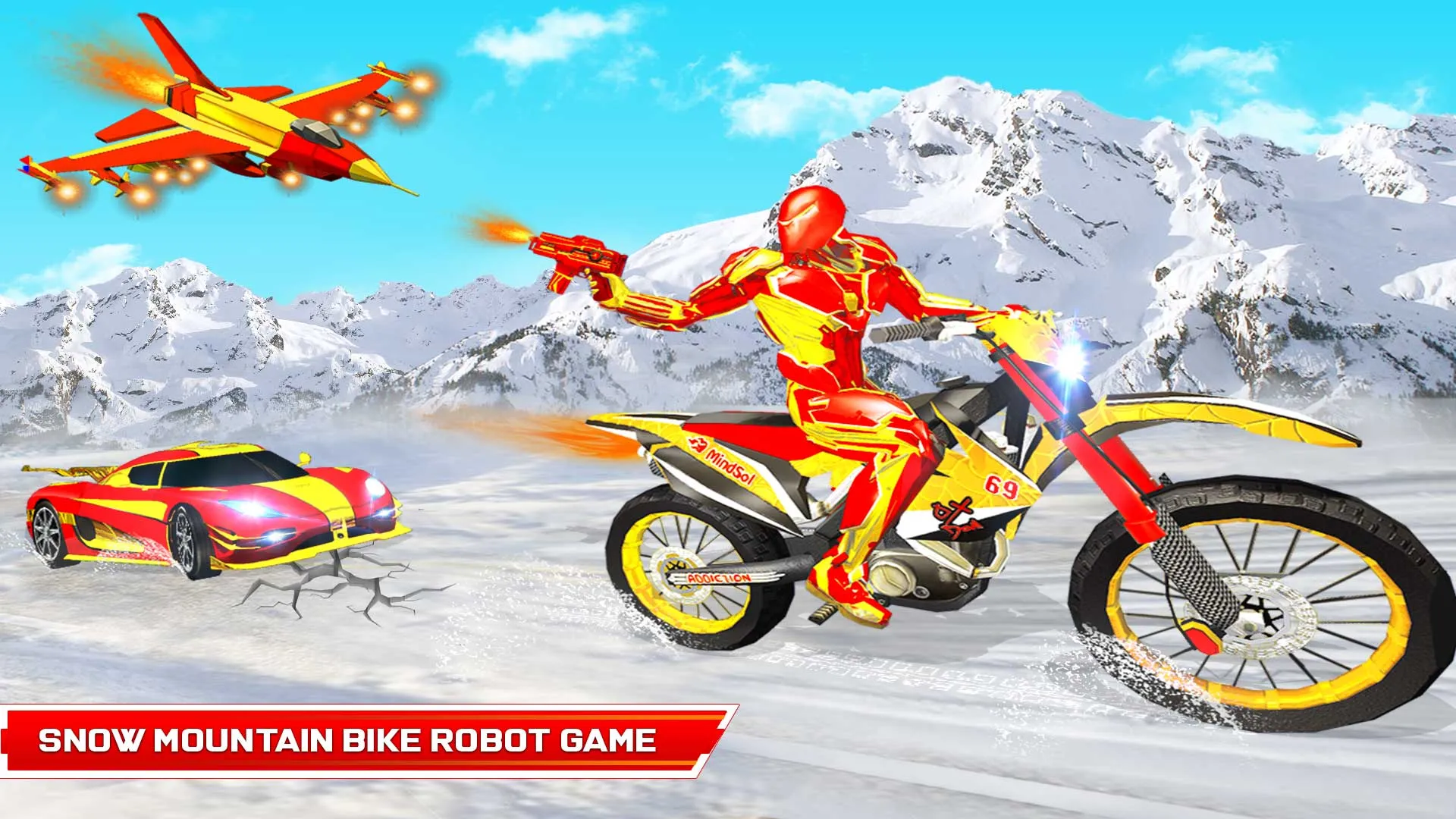 Snow Bike Transform Robot Game | Indus Appstore | Screenshot
