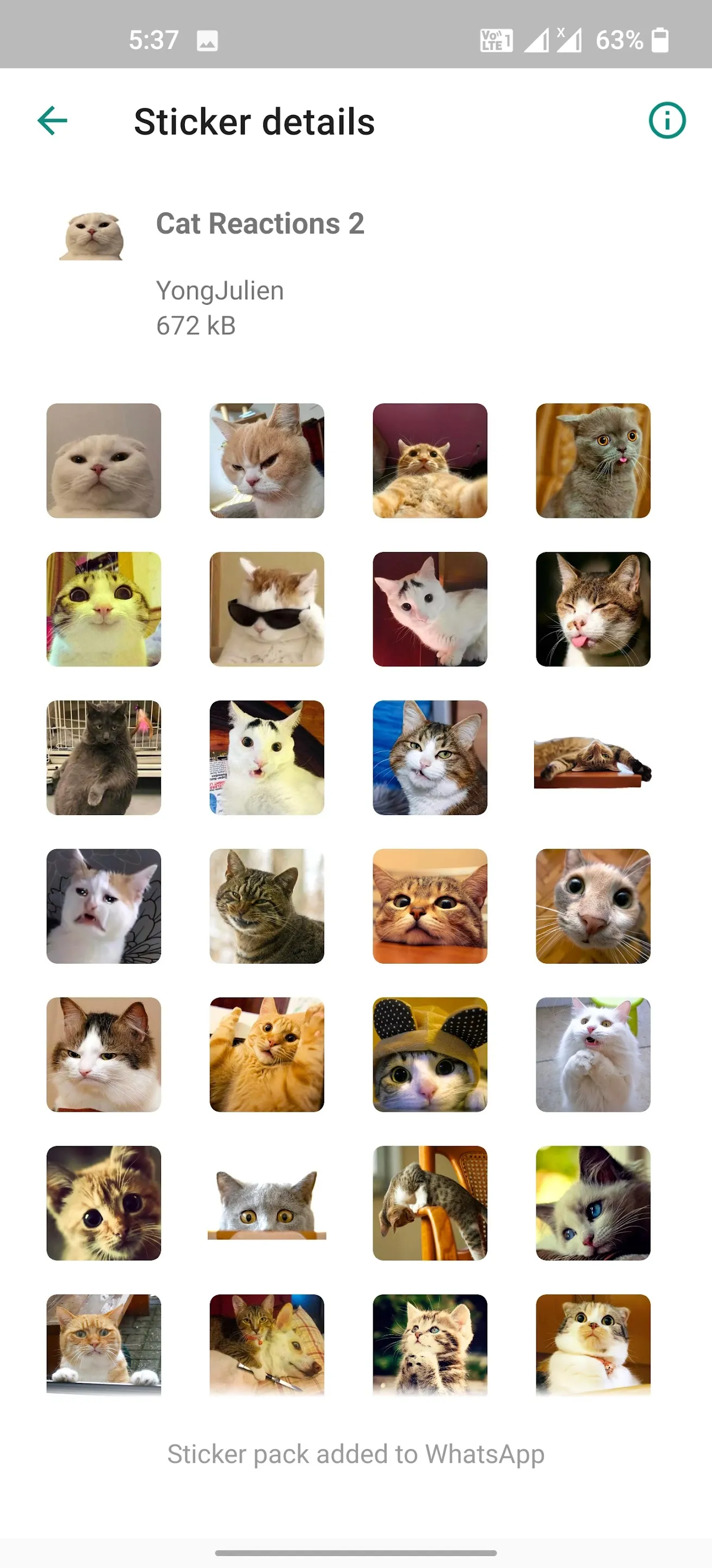 Cat Stickers | WAStickerApps | Indus Appstore | Screenshot