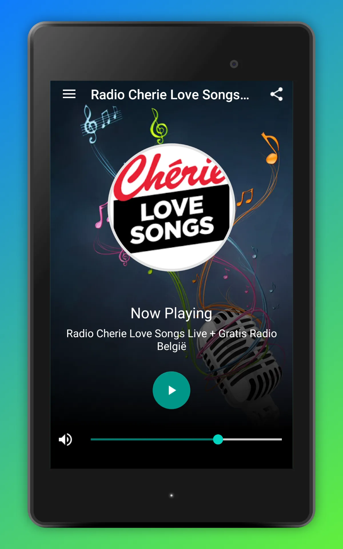 Radio Cherie FM Love Songs App | Indus Appstore | Screenshot