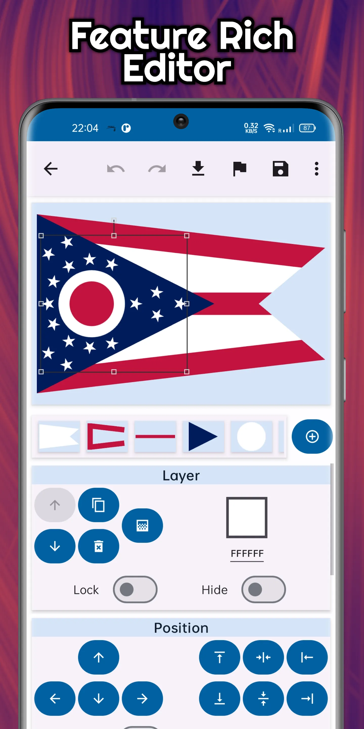 A+ Flag Maker | Indus Appstore | Screenshot