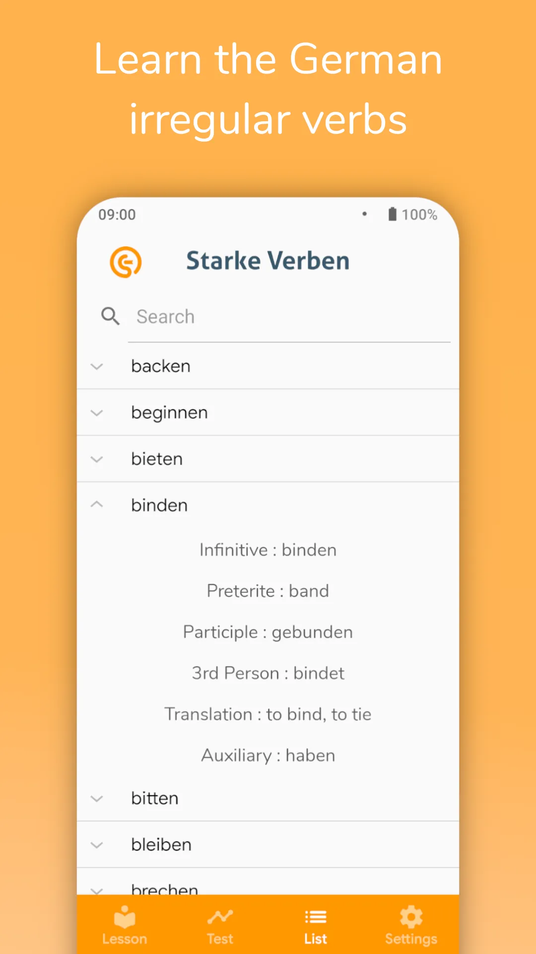 Starke Verben | Indus Appstore | Screenshot