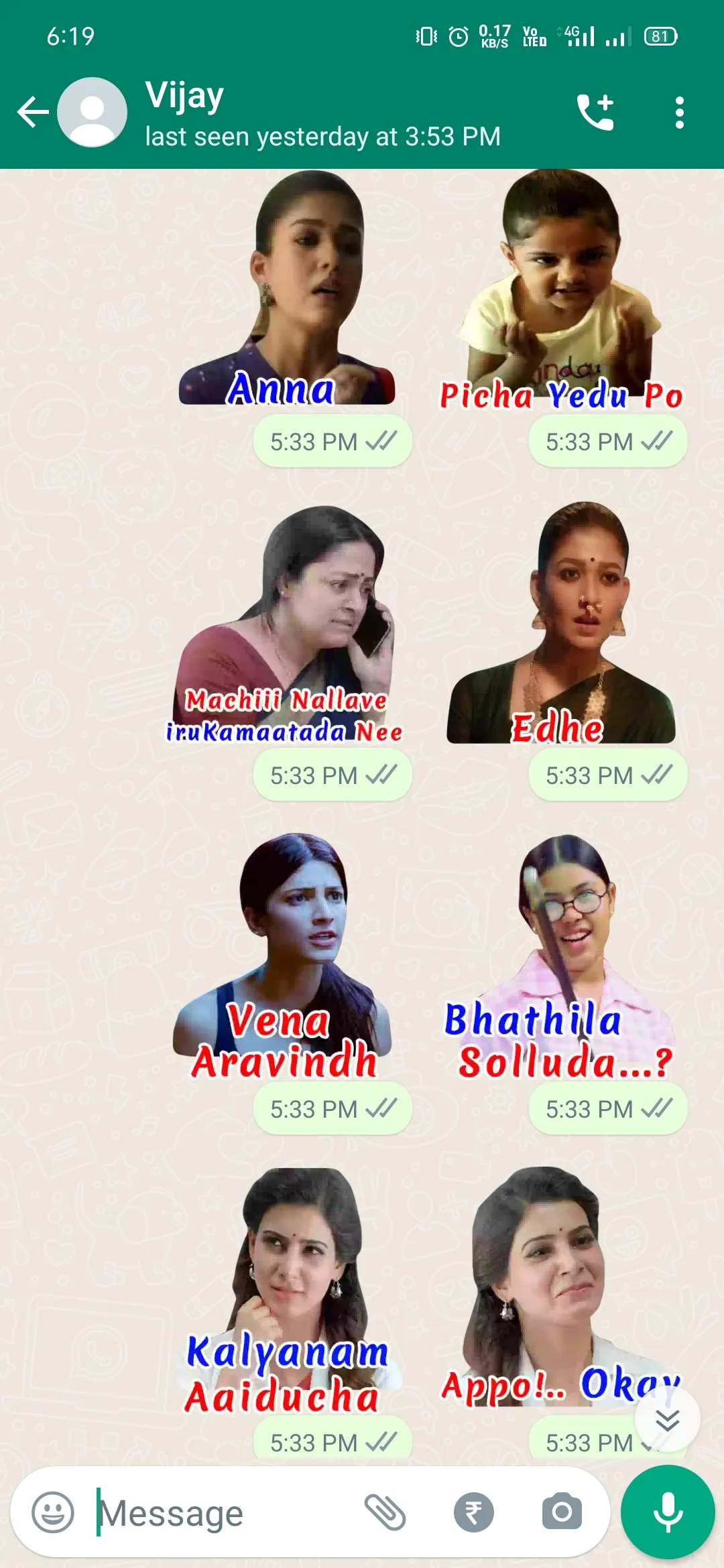 WASticker - Tamil Stickers | Indus Appstore | Screenshot