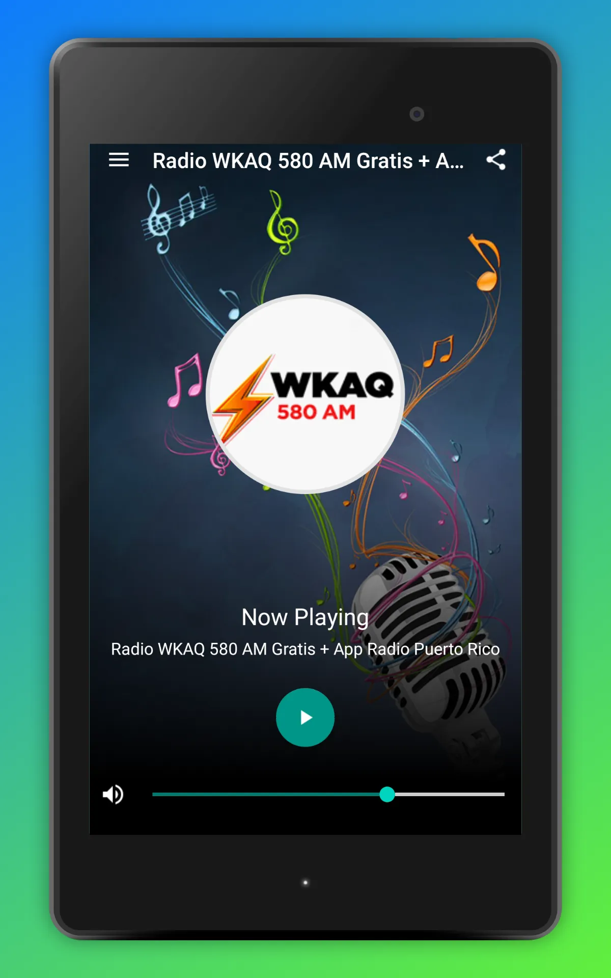 WKAQ 580 AM Radio Online App | Indus Appstore | Screenshot