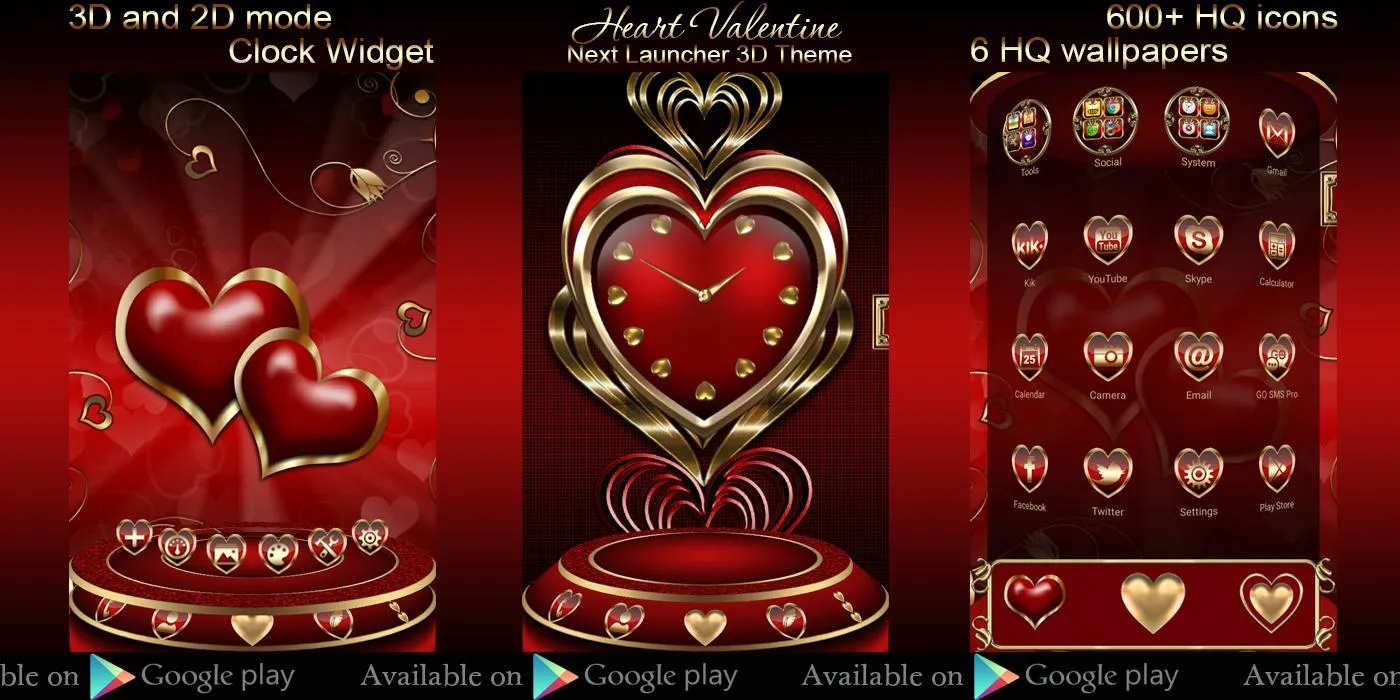 Hearts Love Go Locker theme | Indus Appstore | Screenshot